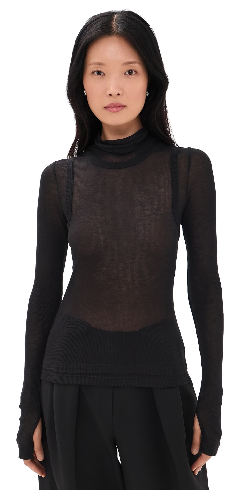 Helmut Lang Layered Long Sleeve Tee Vintage Black