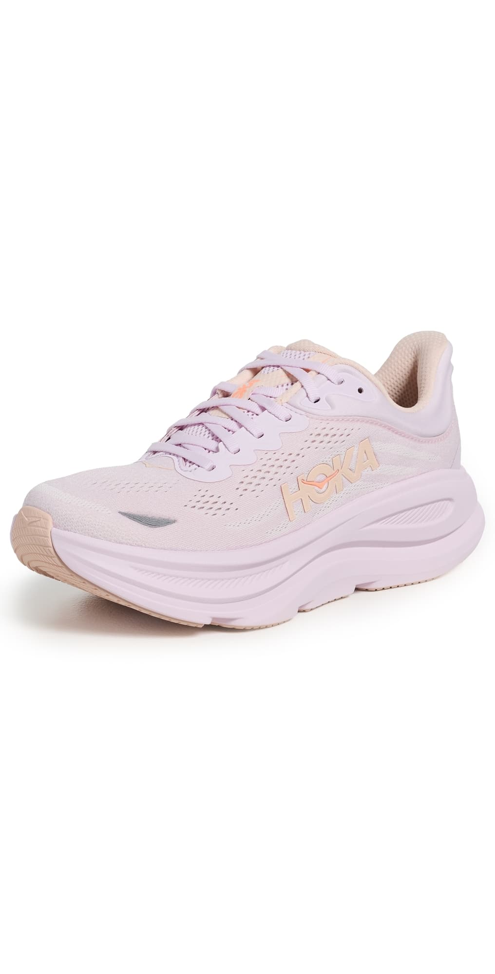 HOKA Bondi 9 Sneakers Lilac Cream/Tangerine Glow