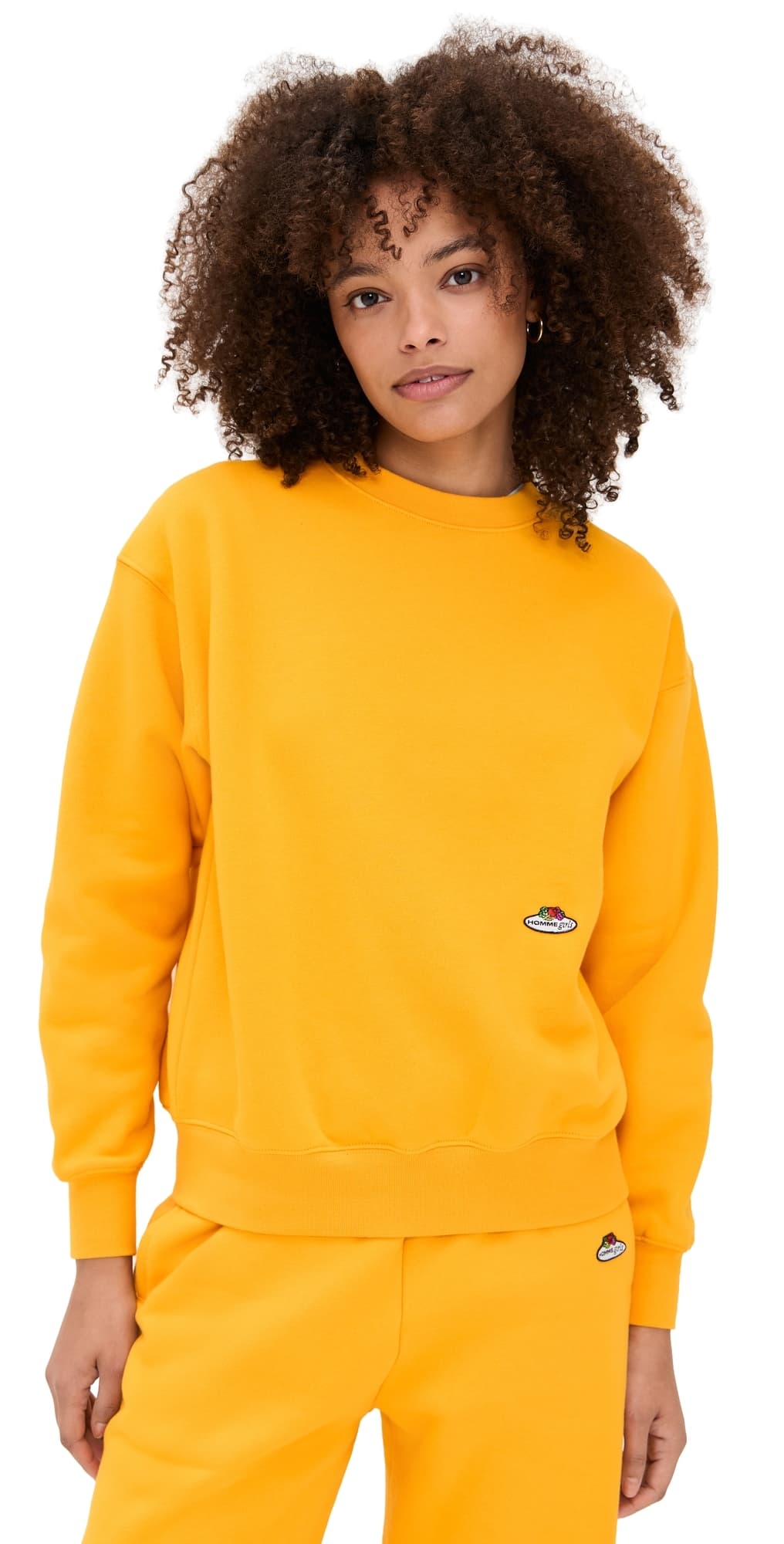 HOMMEGIRLS Homme Girls x Fruit of the Loom Crew Neck Sweatshirt Yellow