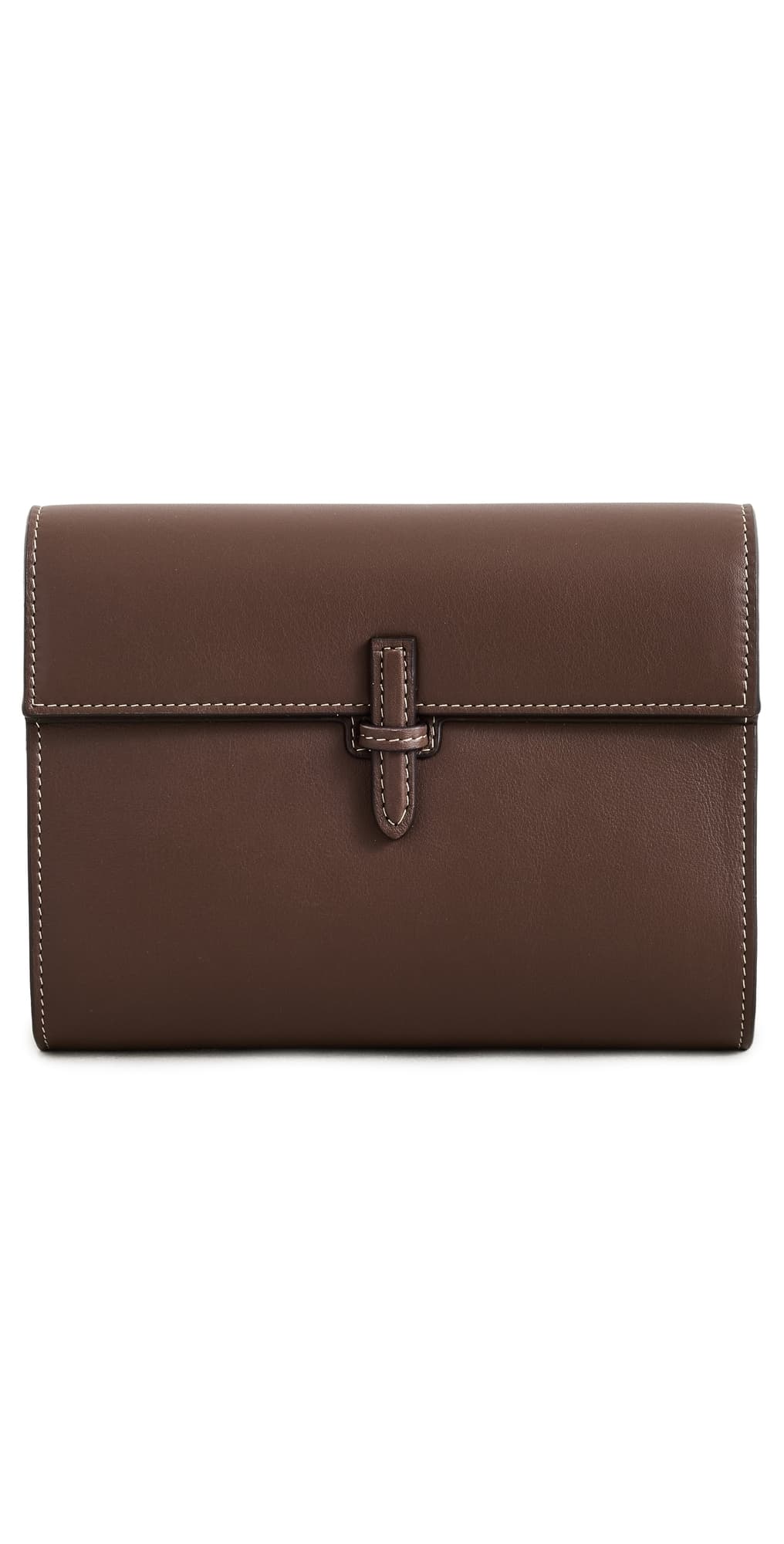 Hunting Season Small Soft Clutch in Nappa Dark Brown