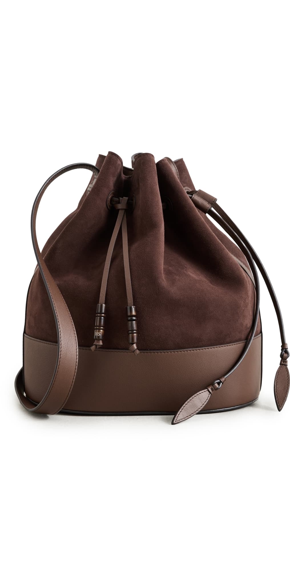 Hunting Season The Extra Large Drawstring in Suede Dark Brown