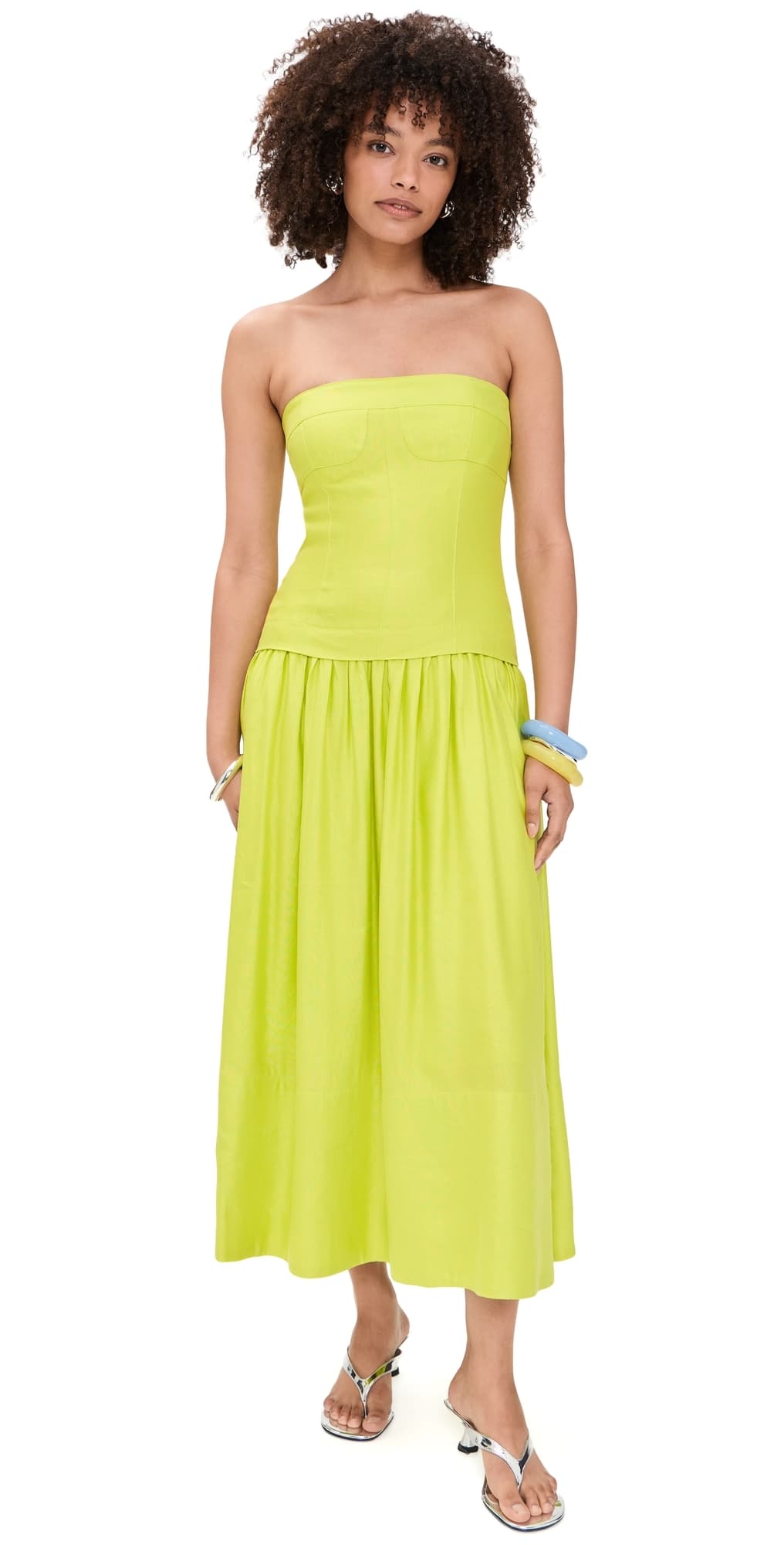 Hunter Bell Maren Dress Chartreuse