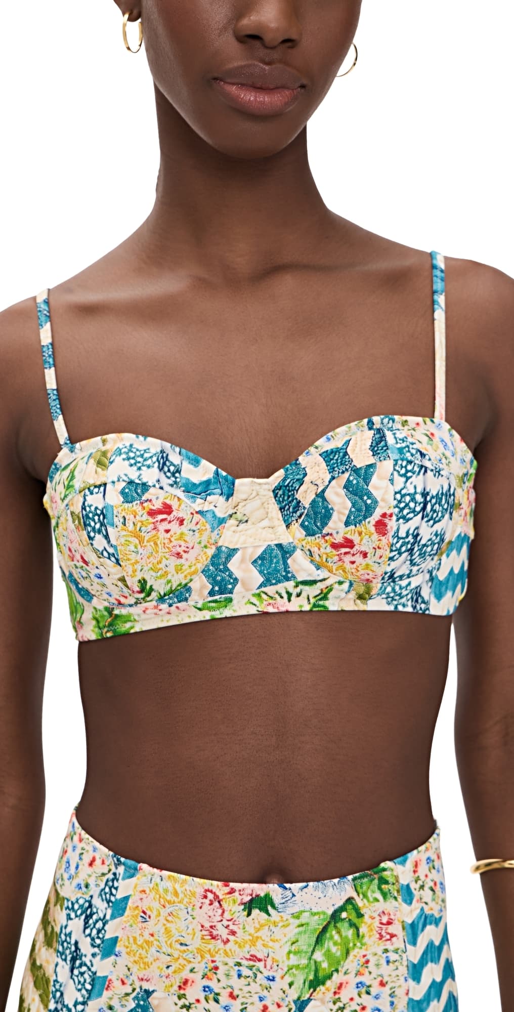 Hunter Bell Two-Piece Swim Bikini Top Morning Glory