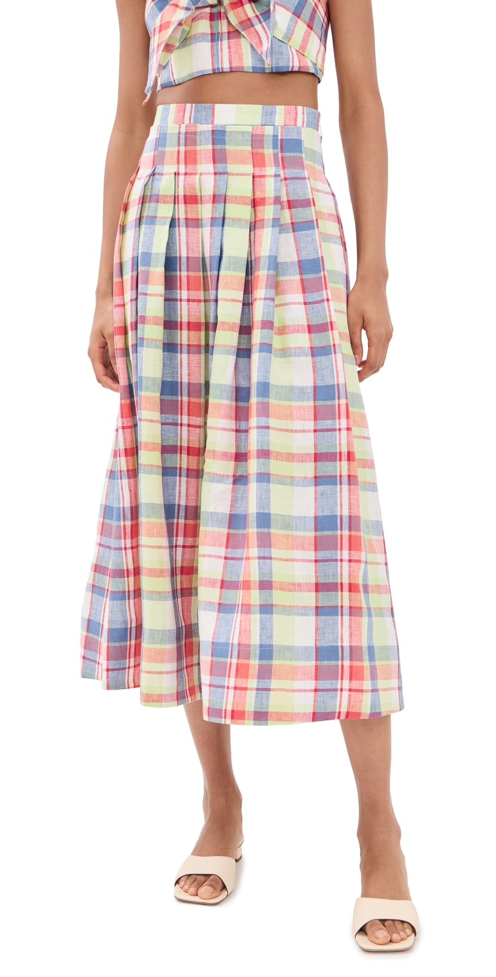 Hunter Bell Maison Linen Skirt Harbor Club Madras