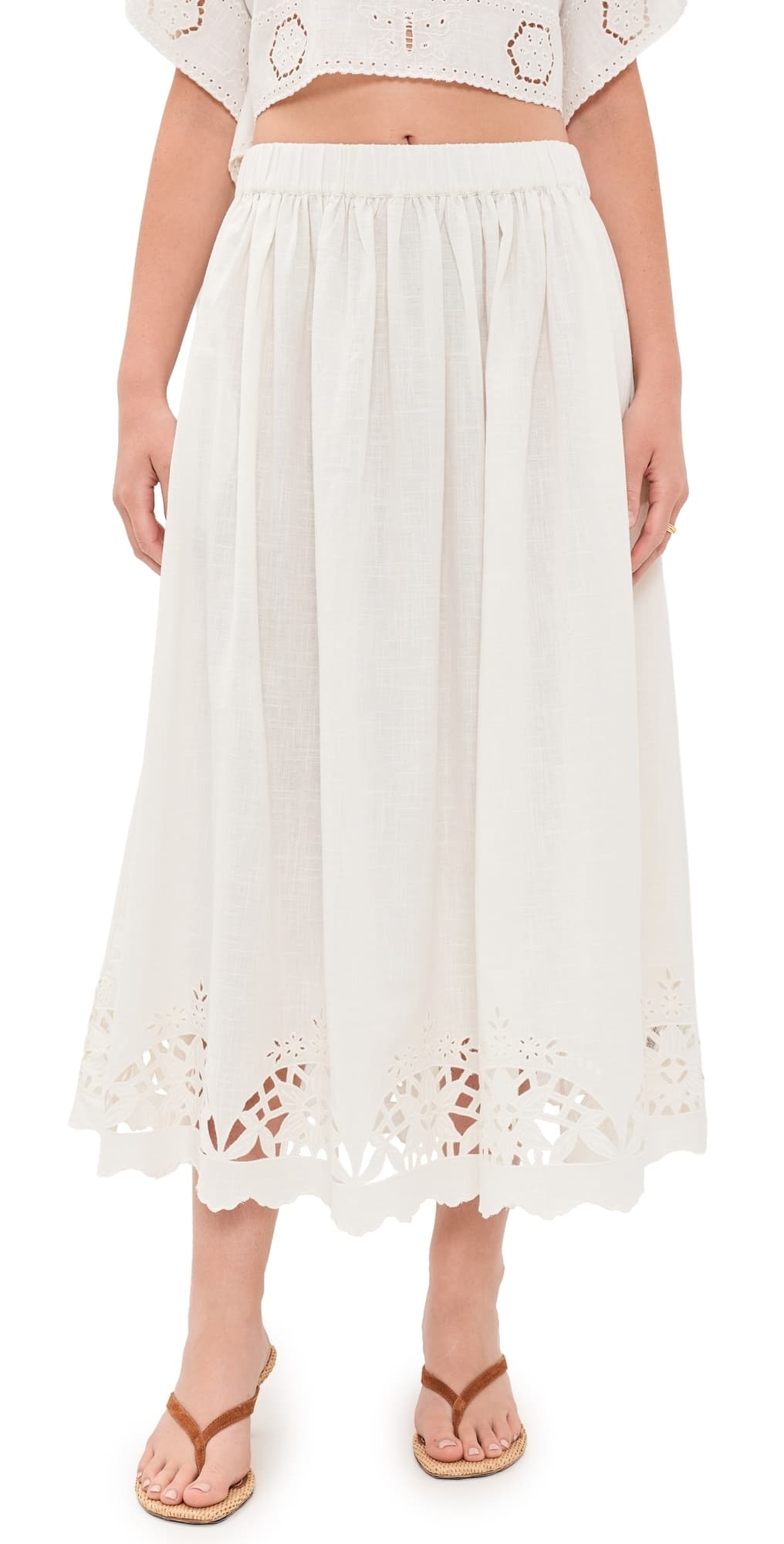 Hunter Bell Tatum Skirt White
