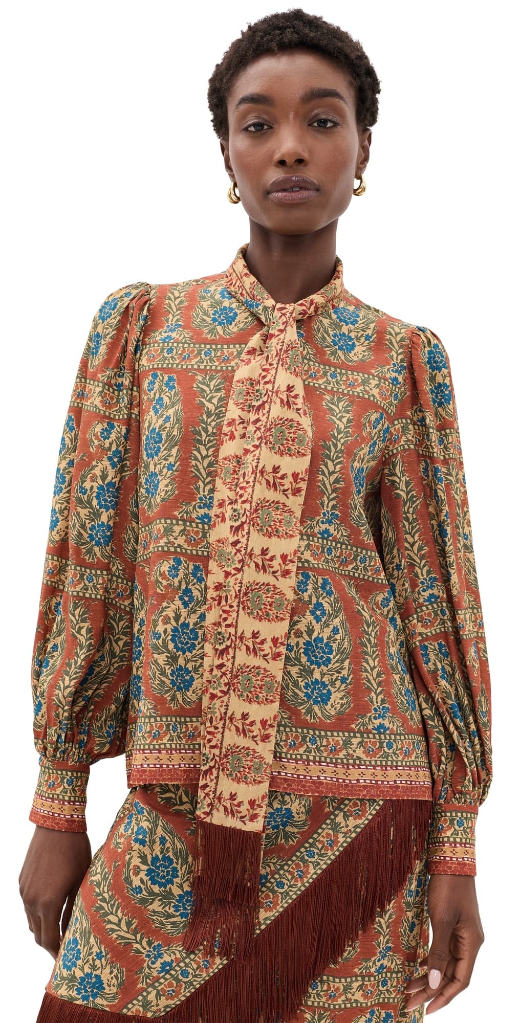 Hunter Bell Karis Blouse Amber Glen Brown