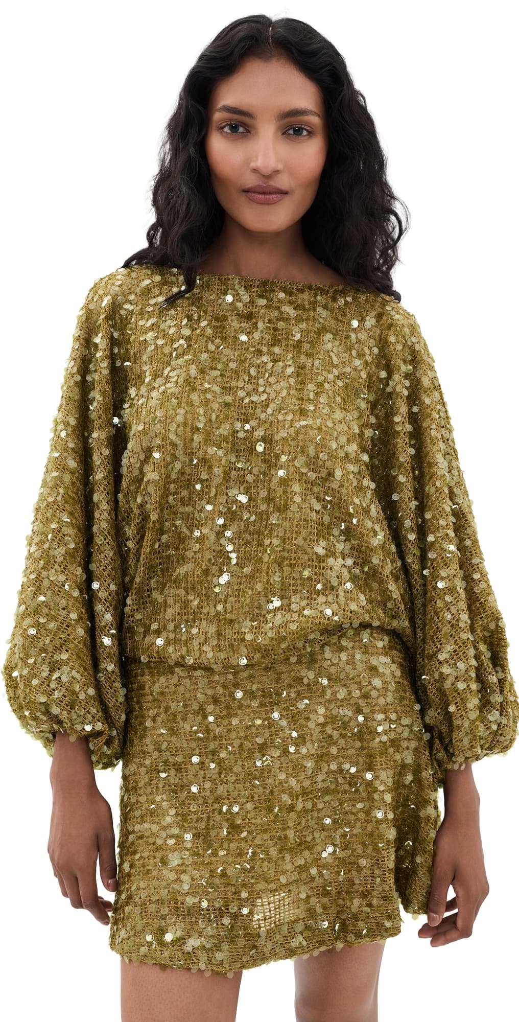 Hunter Bell Salter Mini Dress Moss Sequin