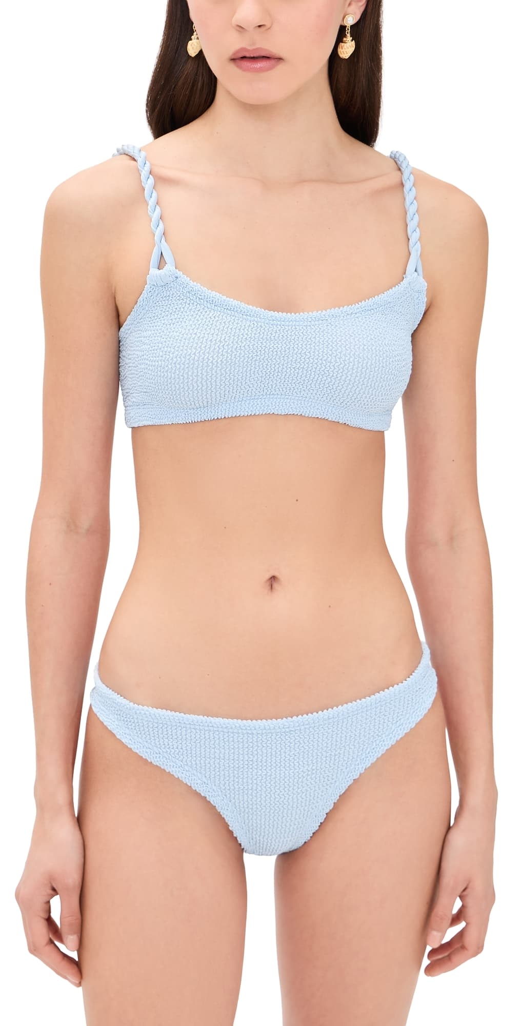 Hunza G Phoebe Bikini Set Metallic Ice Blue · One Size