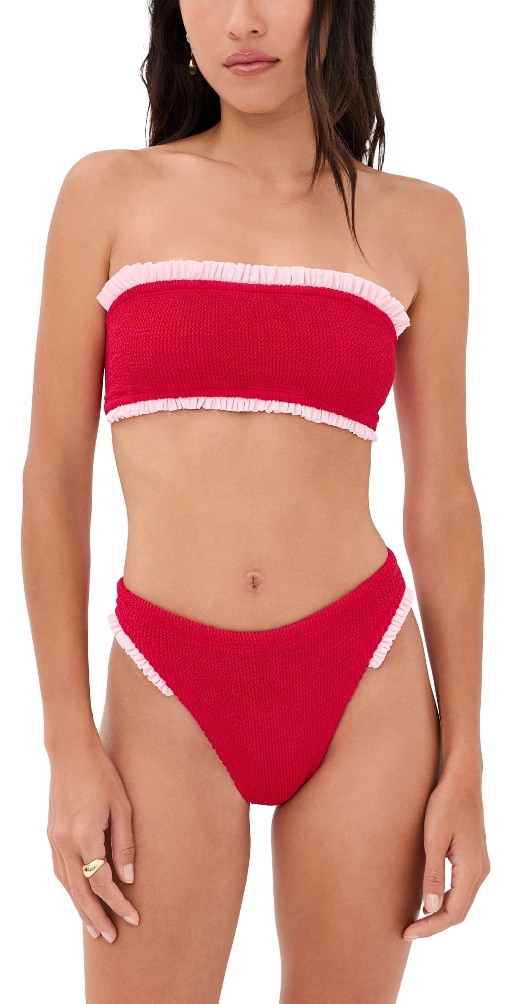 Hunza G Tracey Bikini Set Red/Pink