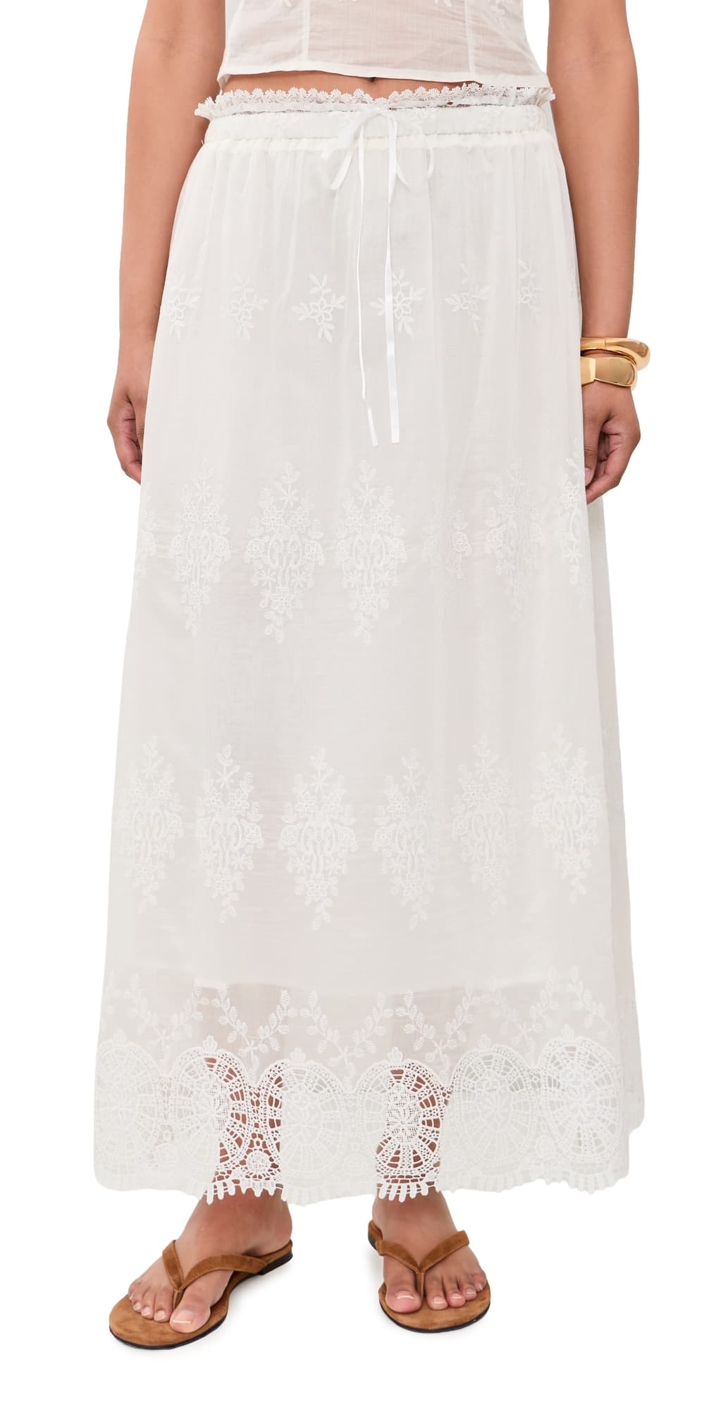 House of Sunny Blossom Skirt Ivory