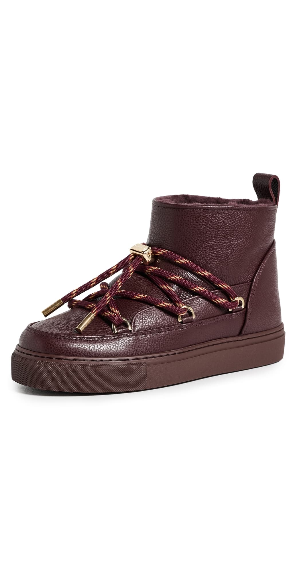 Inuikii Full Leather Gloss Boots Bordeaux