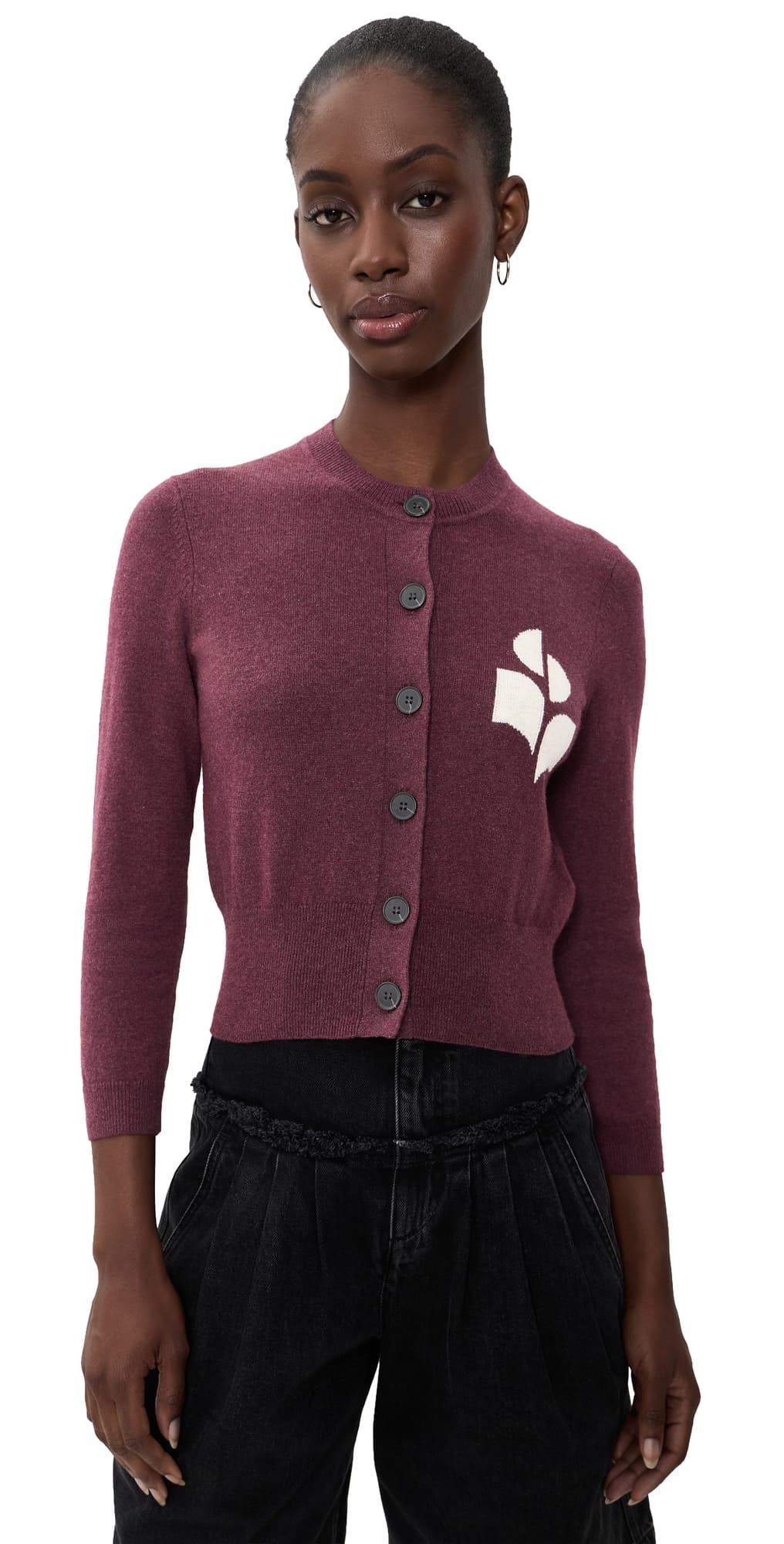 Isabel Marant Étoile Newton Cardigan Burgundy