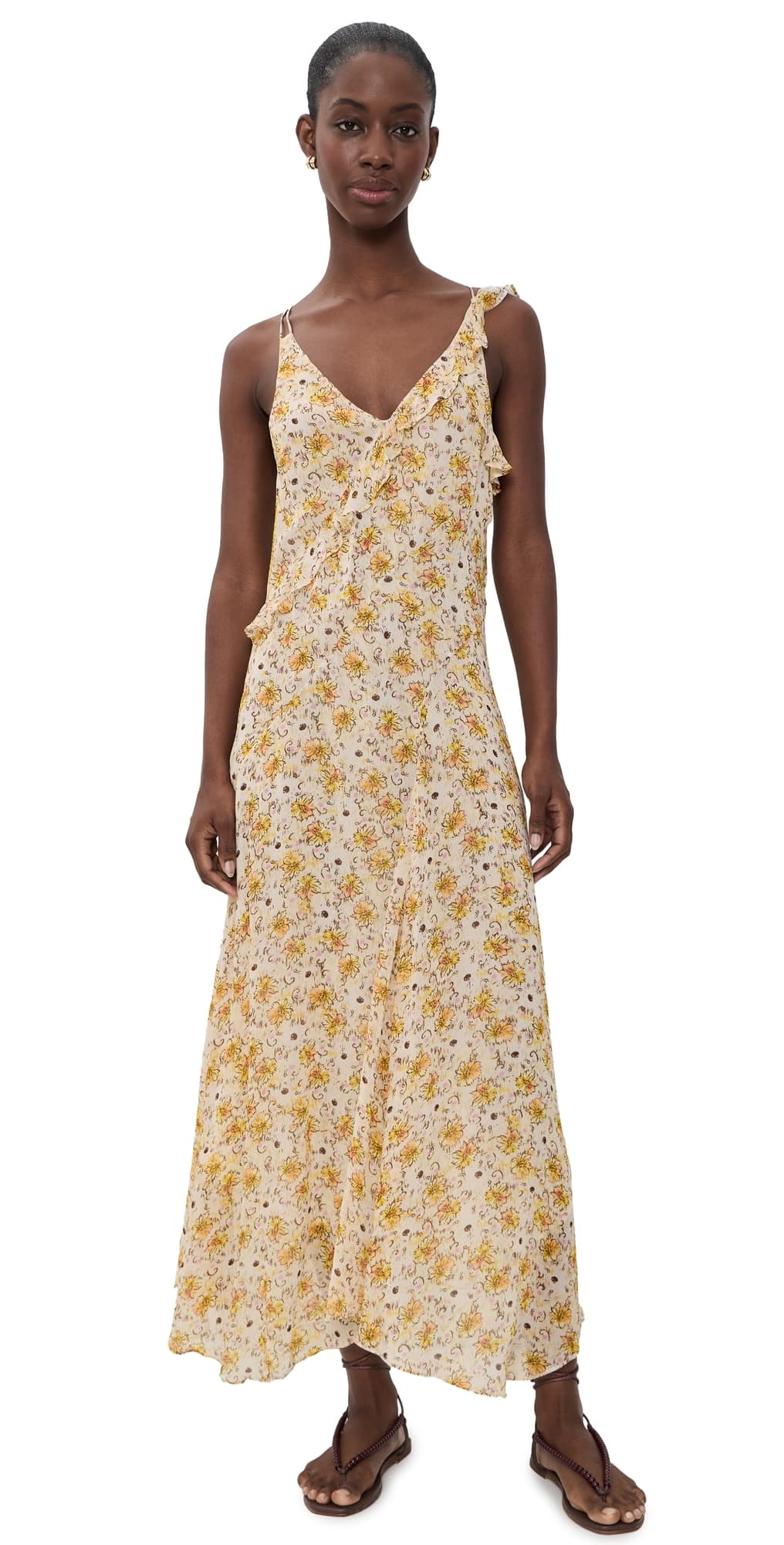 Isabel Marant Étoile Luxie Maxi Dress Light Yellow/Ecru