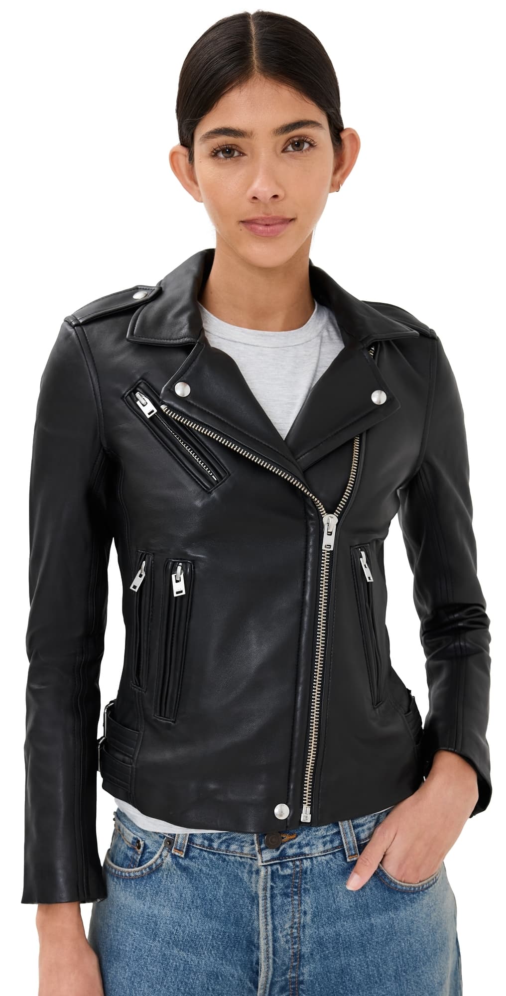 IRO Han Leather Jacket Black