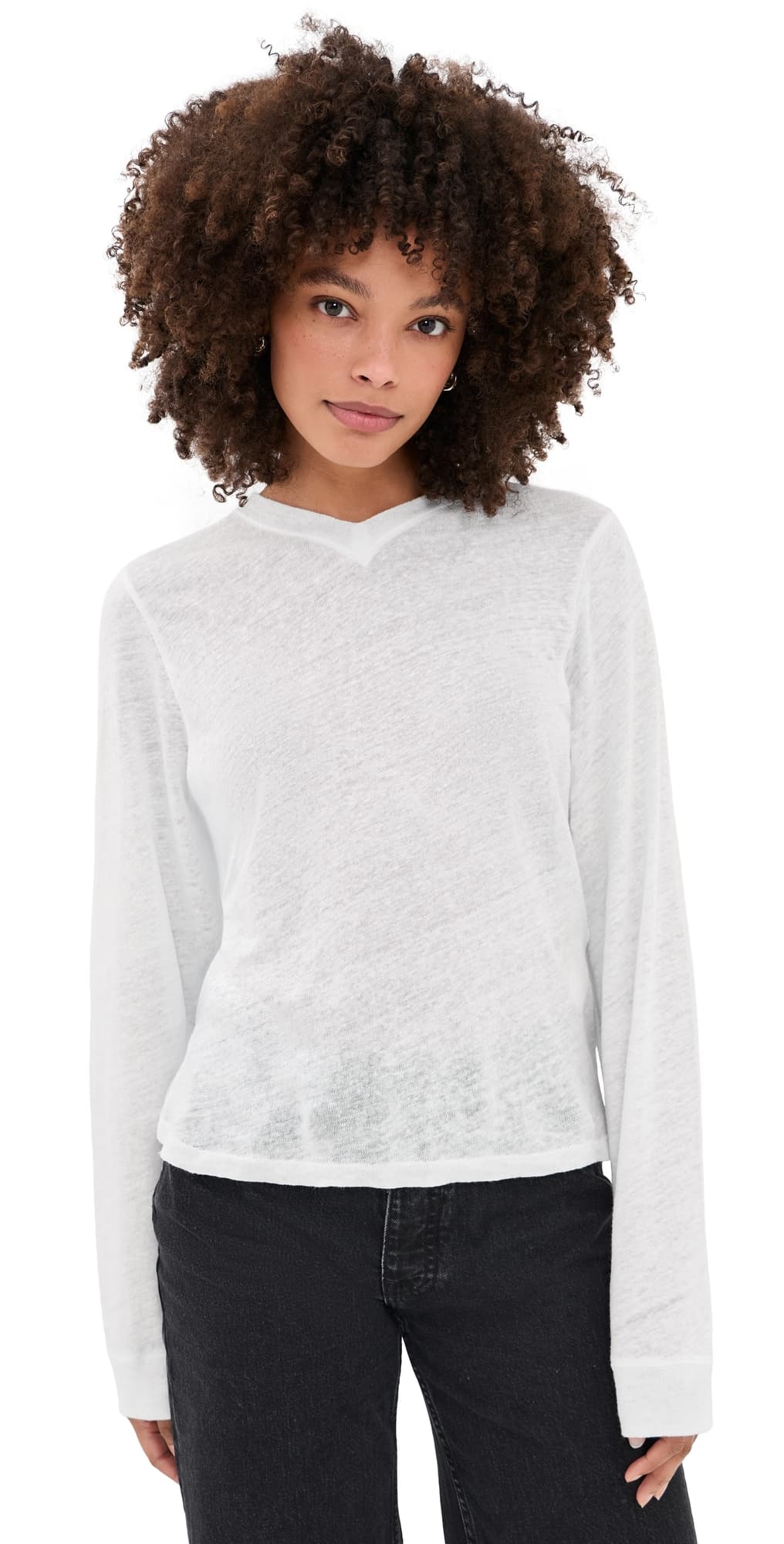 IRO Selhy Linen Tee Porcelain White
