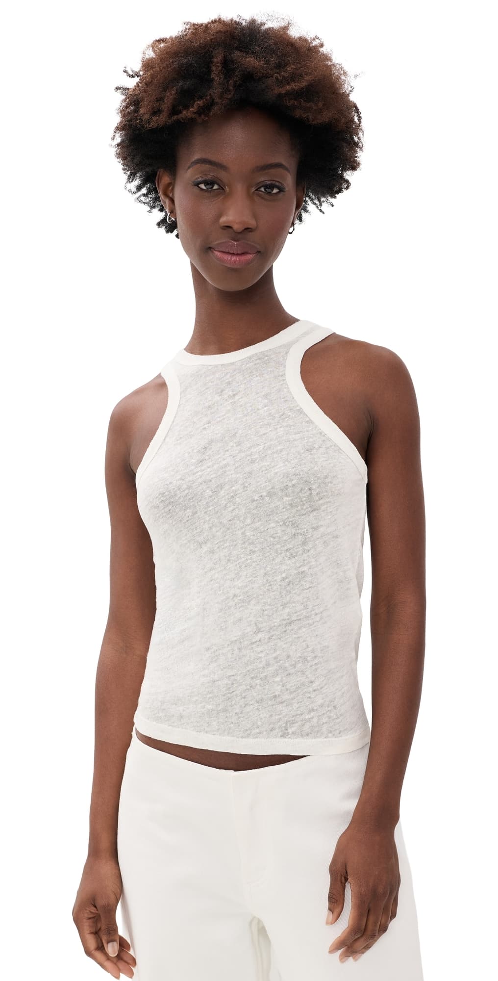 IRO Safrina Linen Tank White