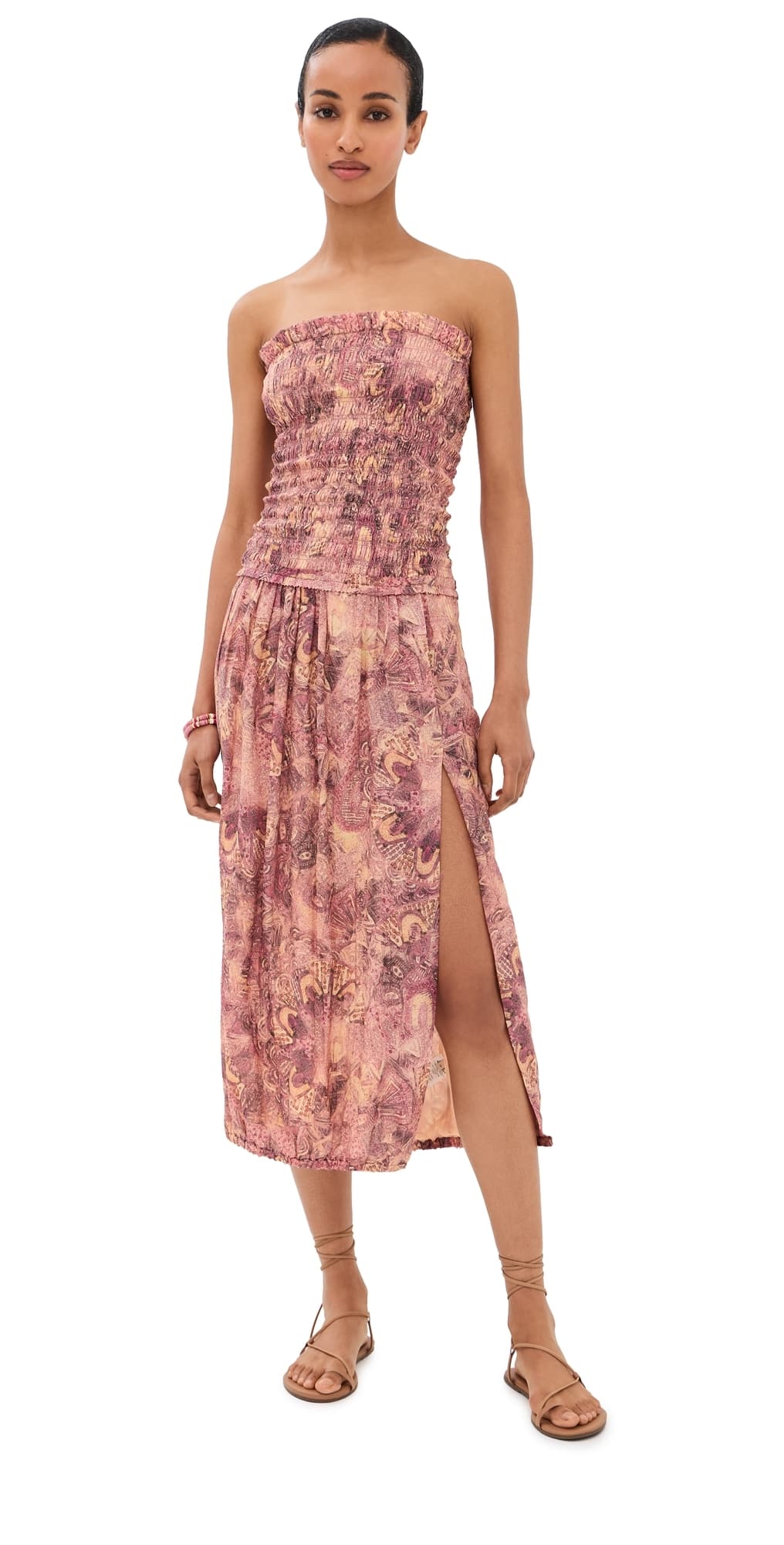 Isabel Marant Cleane Silk Dress Pink