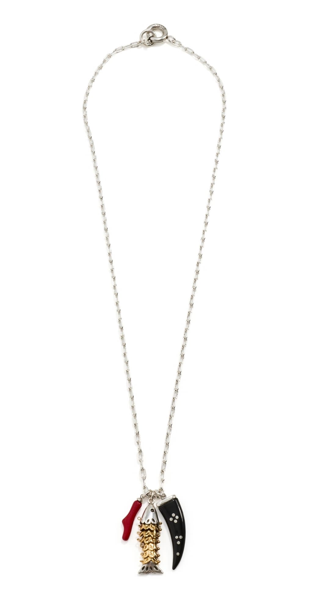 Isabel Marant New River Long Necklace Silver/Dore · One Size