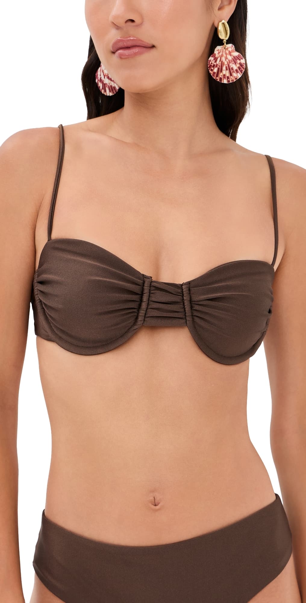 JADE Swim Mia Bikini Top Mocha Sheen
