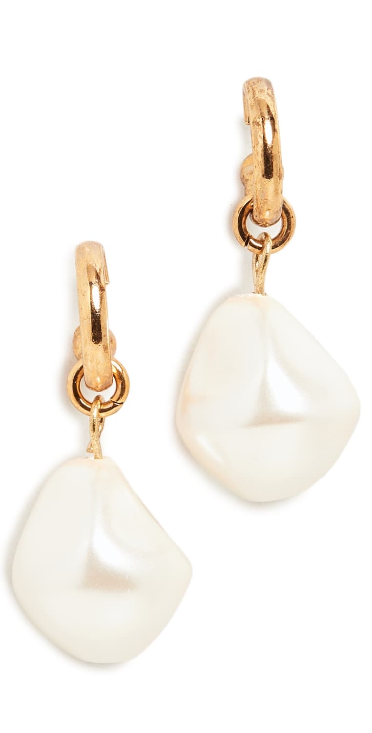 Jennifer Behr Perele Hoops Pearl · One Size