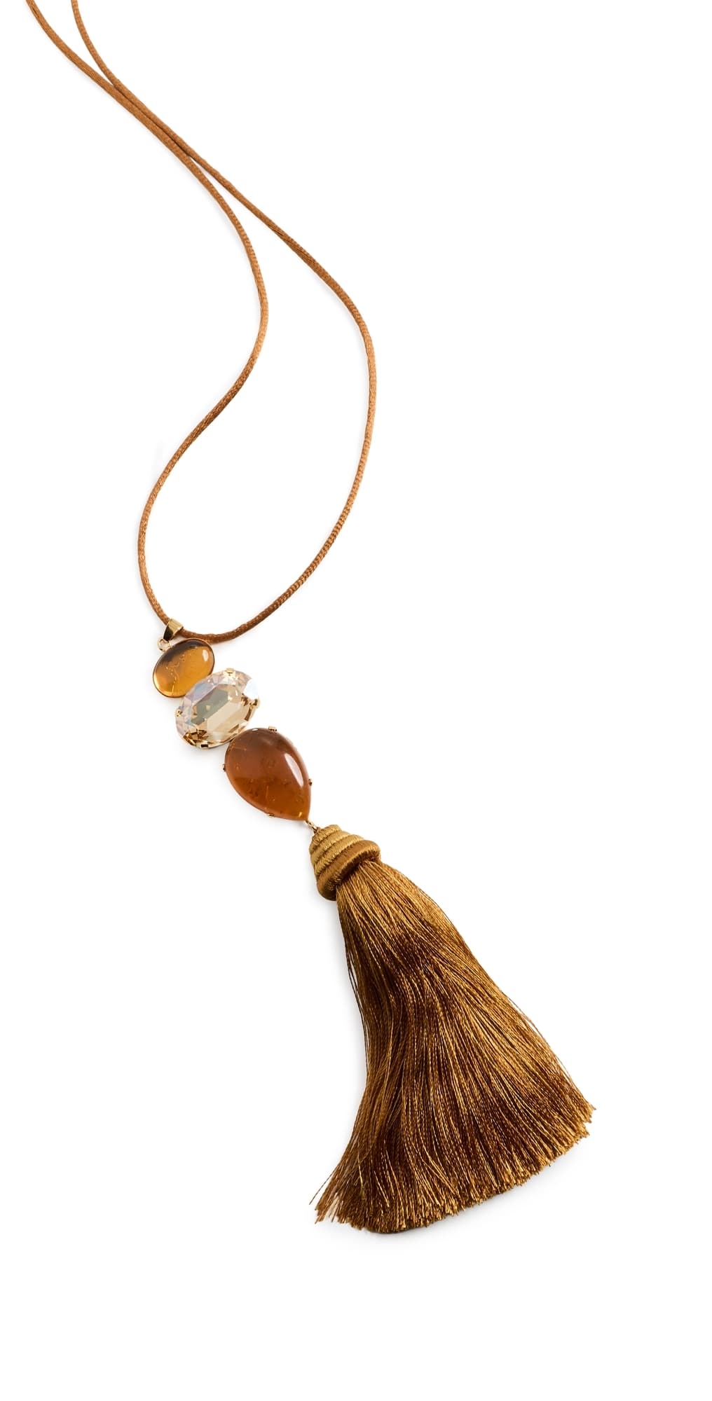 Jennifer Behr Torin Tassel Necklace Amber