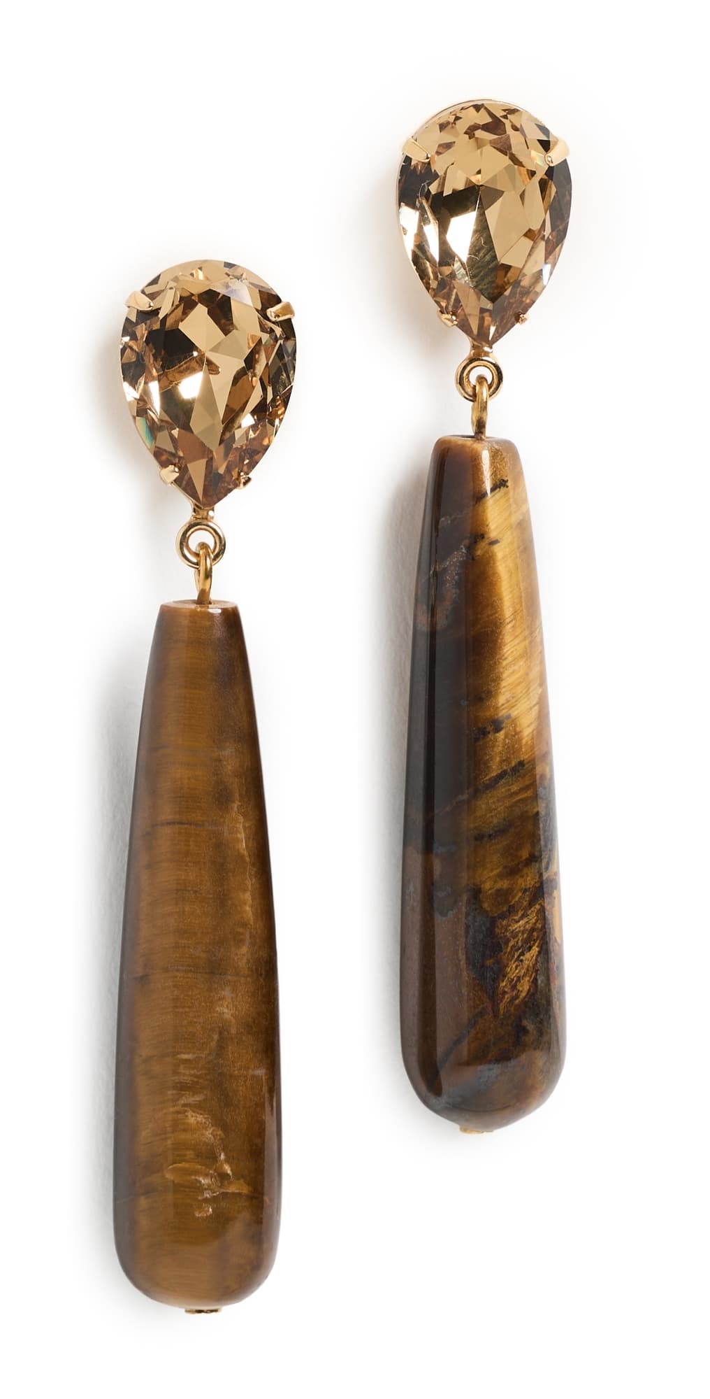Jennifer Behr Caroline Earrings Tigers Eye · One Size