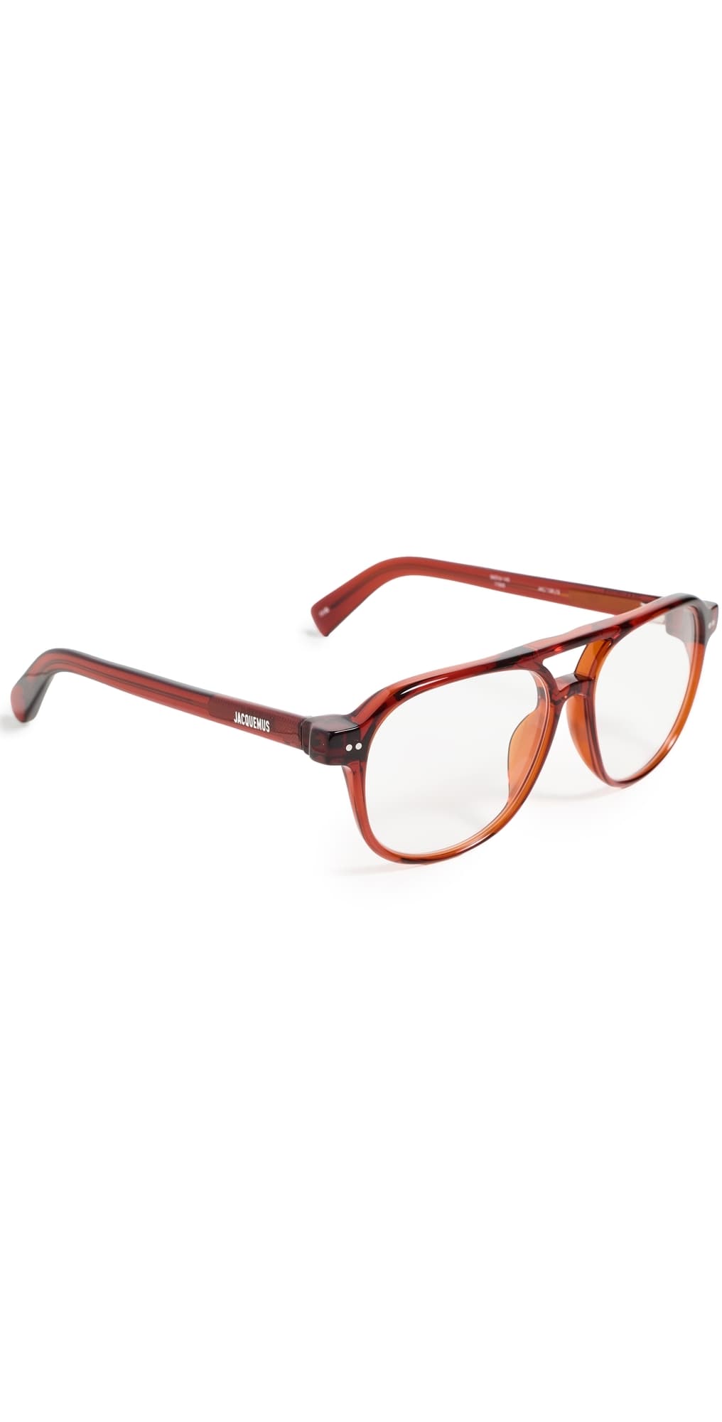Jacquemus Altu Glasses Bordeaux/Silver/Optical