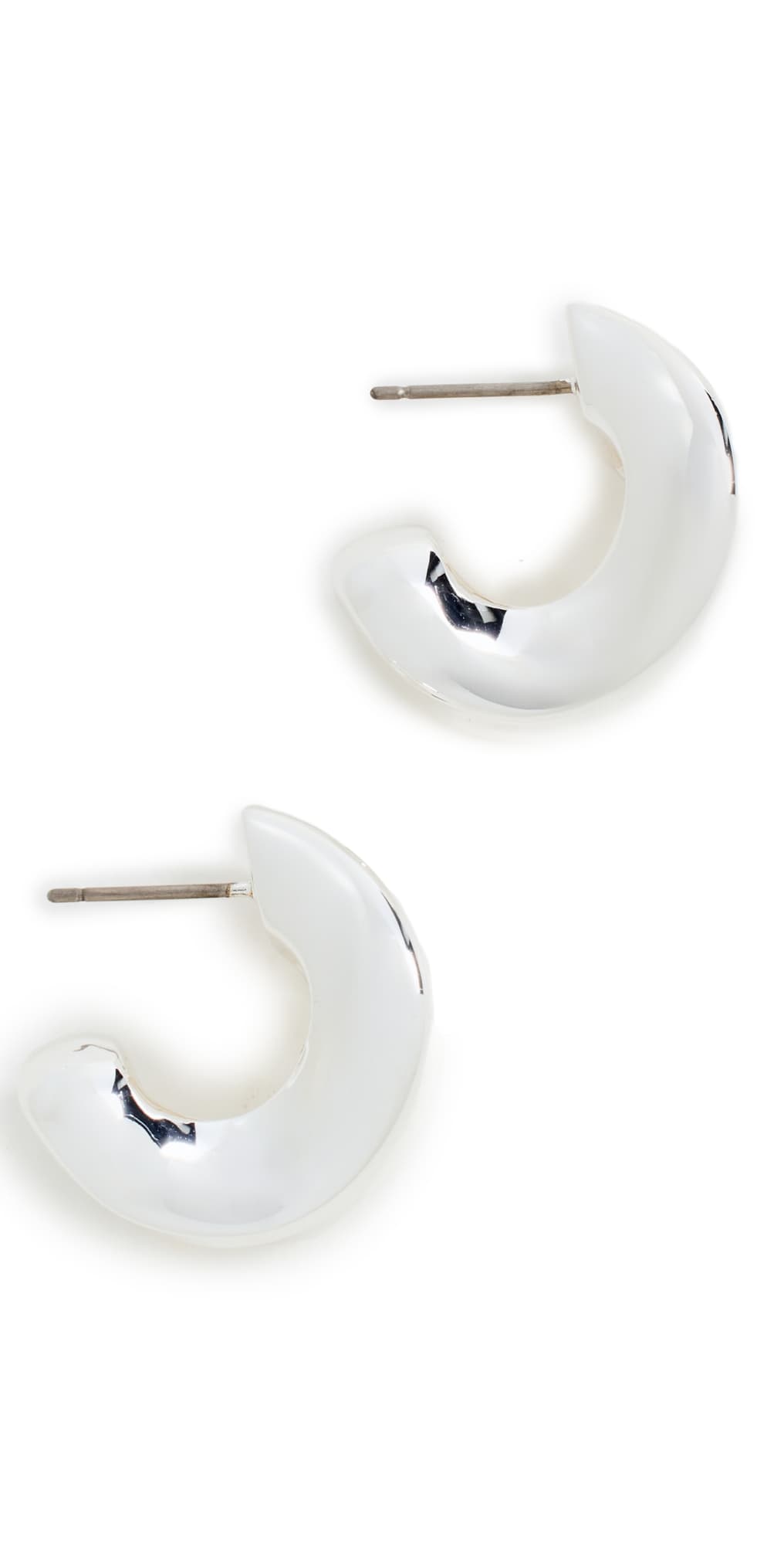 JENNY BIRD Chunky Doune Hoops High Polish Silver · One Size