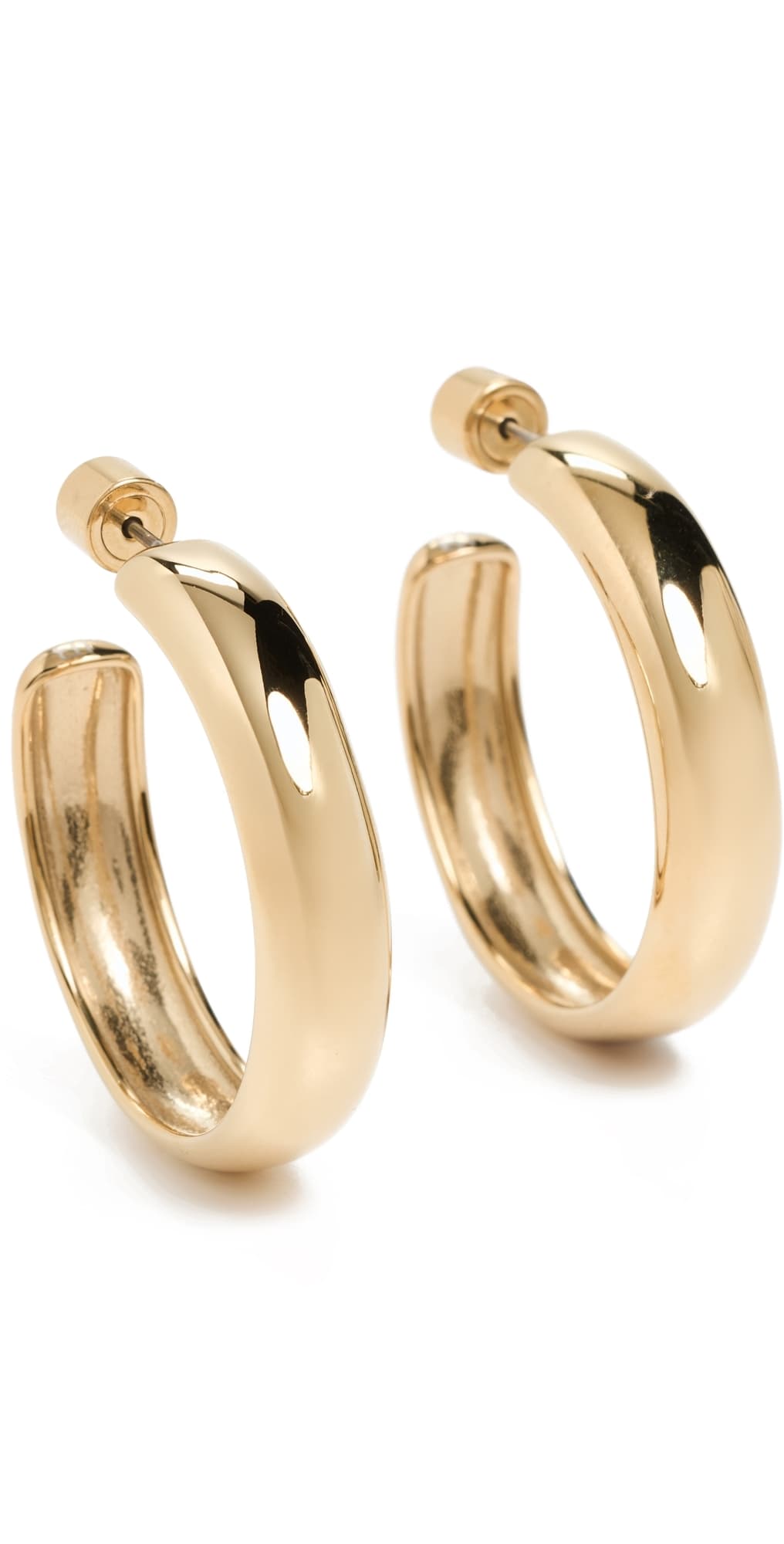 JENNY BIRD Large Staple Hoops High Polish Gold · One Size