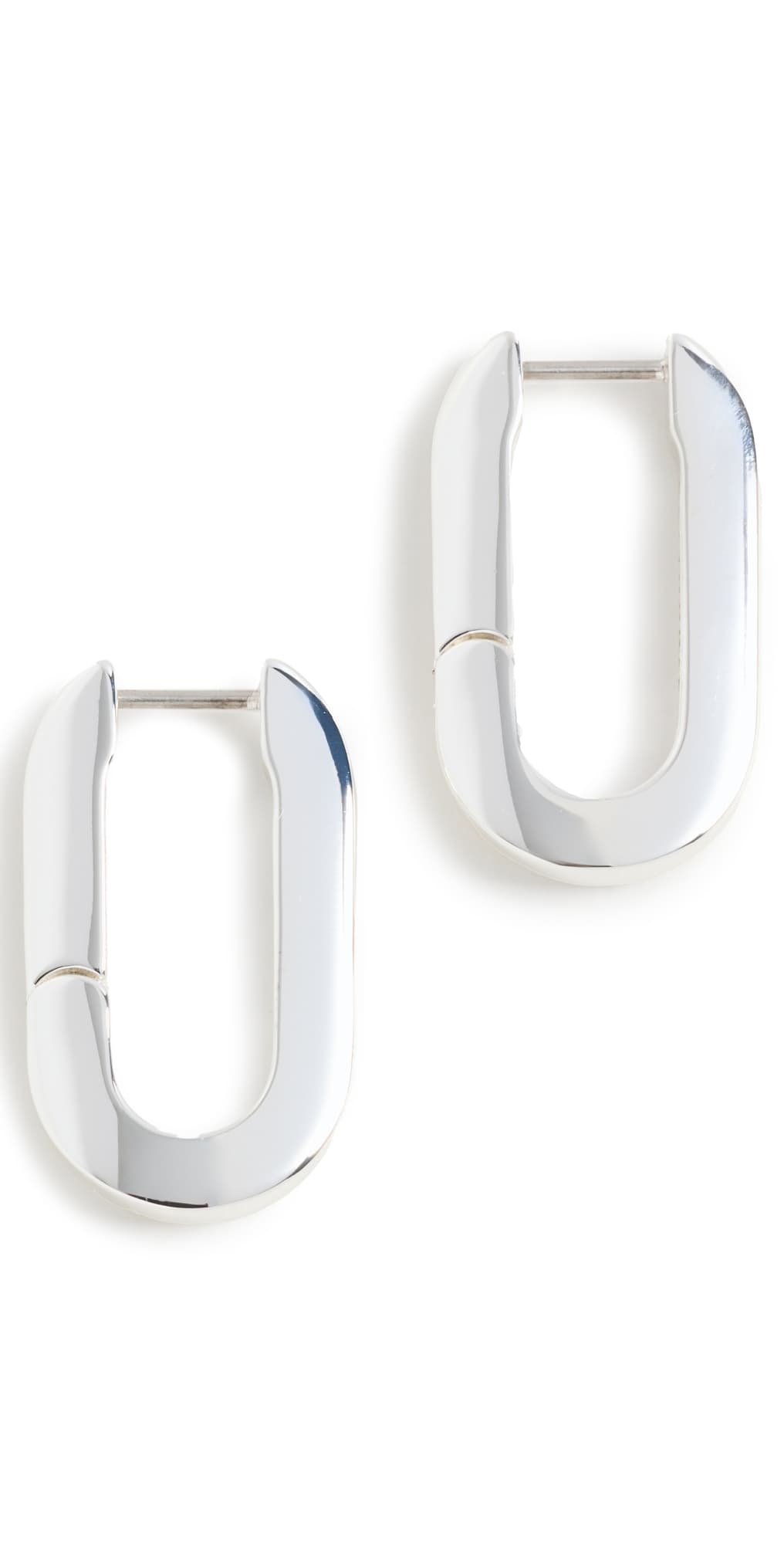 JENNY BIRD U-Link Hoop Earrings Platinum · One Size