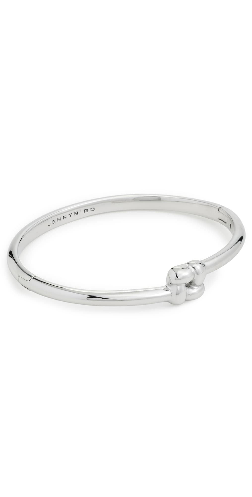 JENNY BIRD Slim Woven Square Bangle Platinum