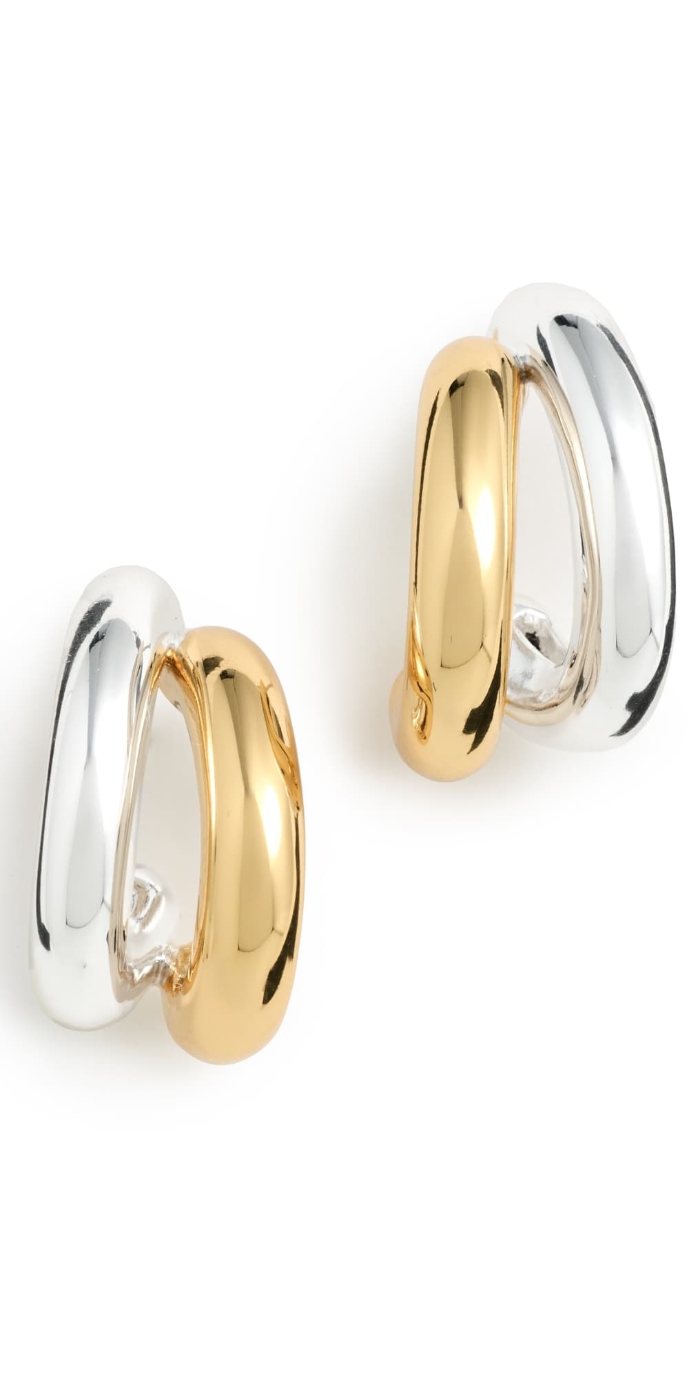 JENNY BIRD Florence Huggie Hoop Earrings Two Tone · One Size
