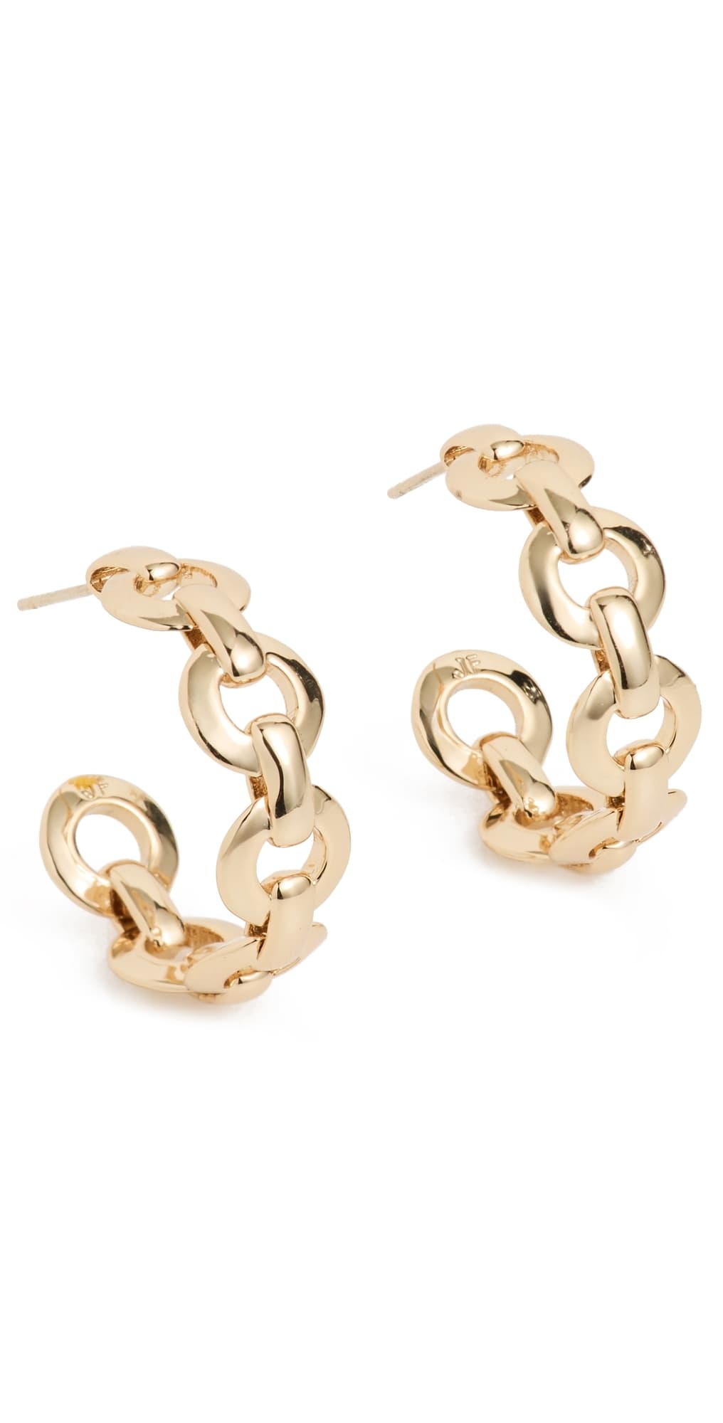 Jennifer Fisher Link Huggie Hoop Earrings Yellow Gold · One Size