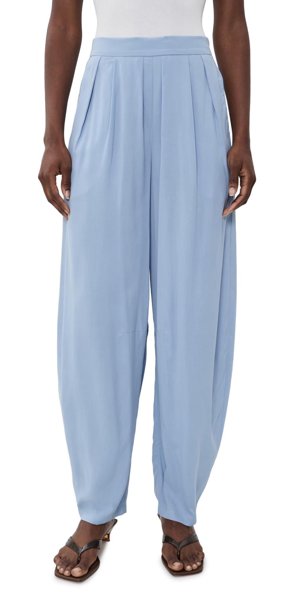 Jamie Haller The Silk Arc Pants Sky Blue