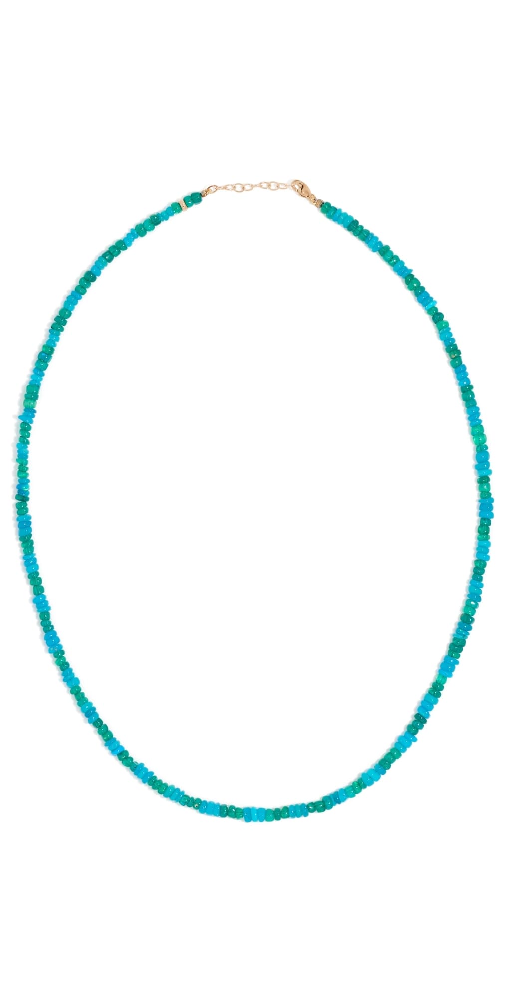 JIA JIA 14k Mini Blue Green Stripe Opal Necklace Blue Green · One Size