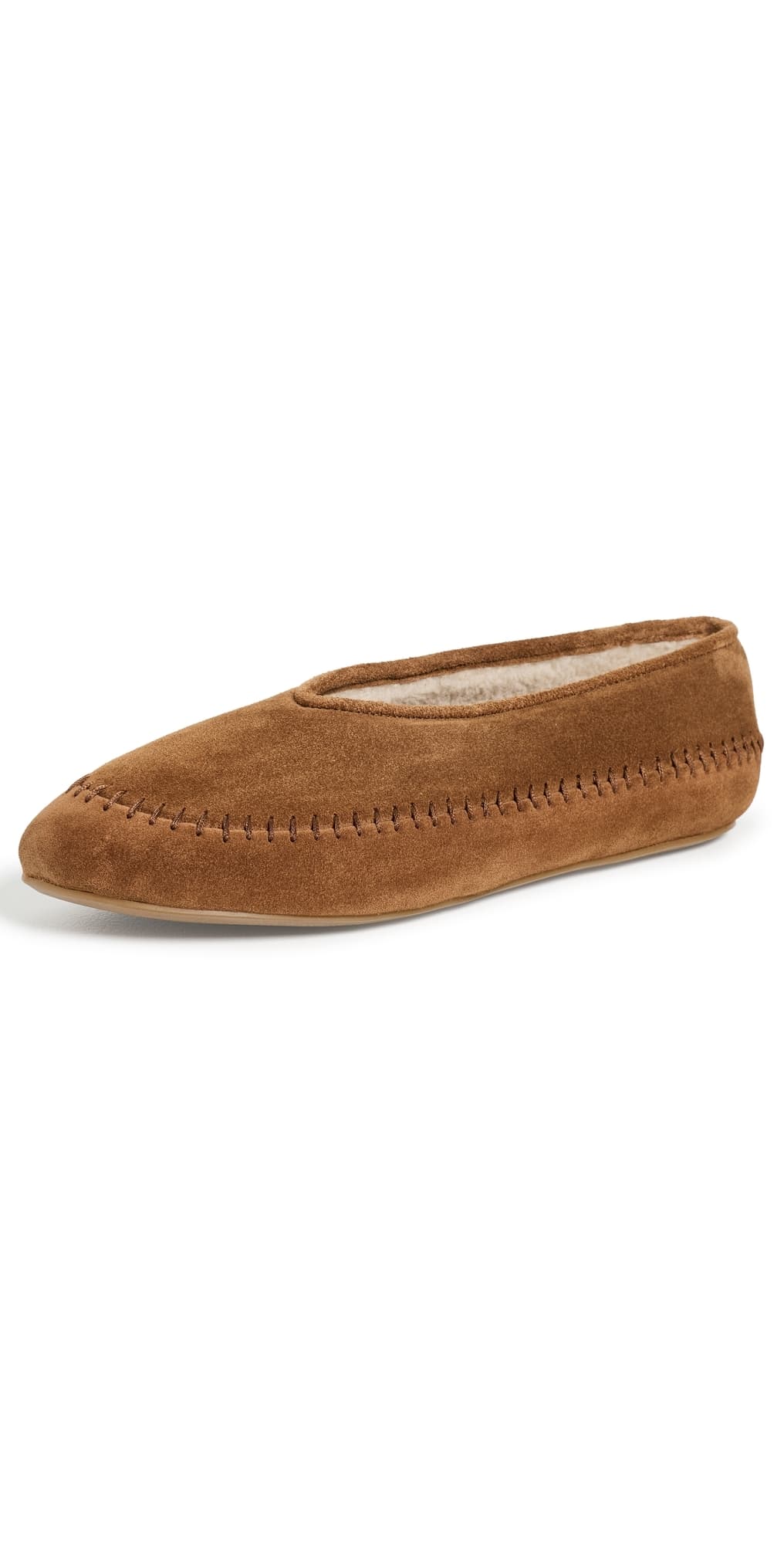 Jenni Kayne Shearling Bare Flats Wheat