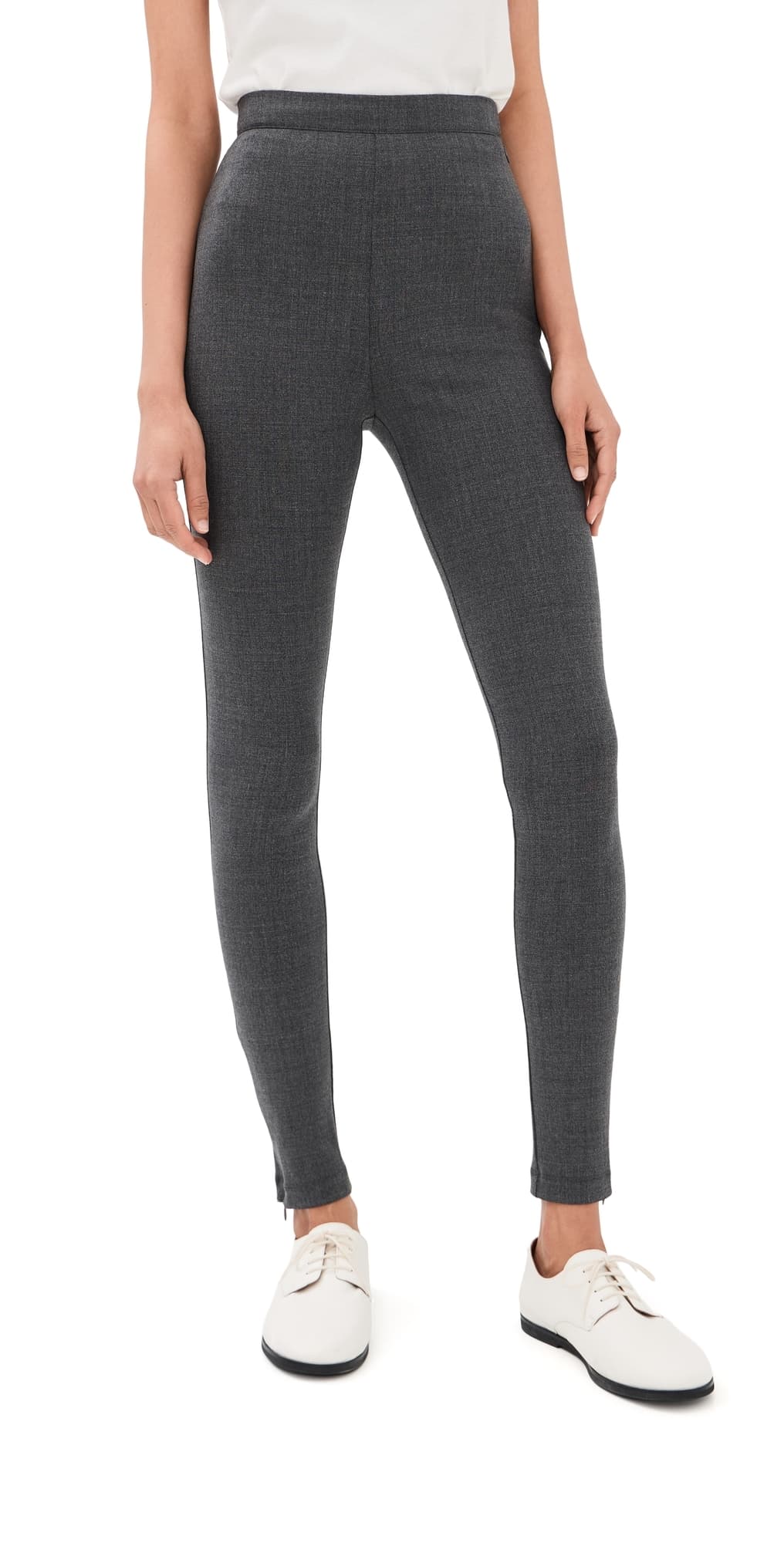 Jil Sander Stretch Wool Tailored Leggings Asphalt