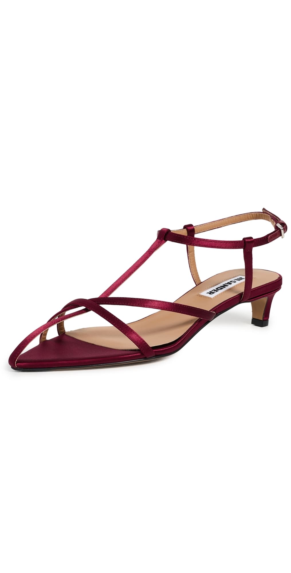 Jil Sander Cage Low Heel Sandals Cherry