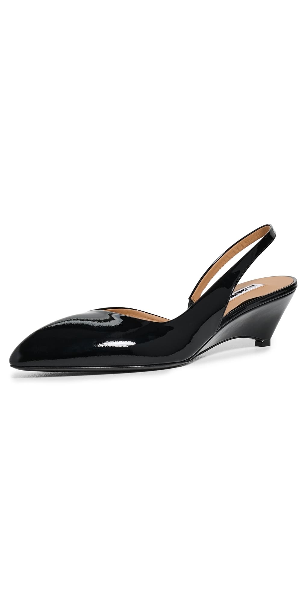 Jil Sander Arc Sling Backs Black