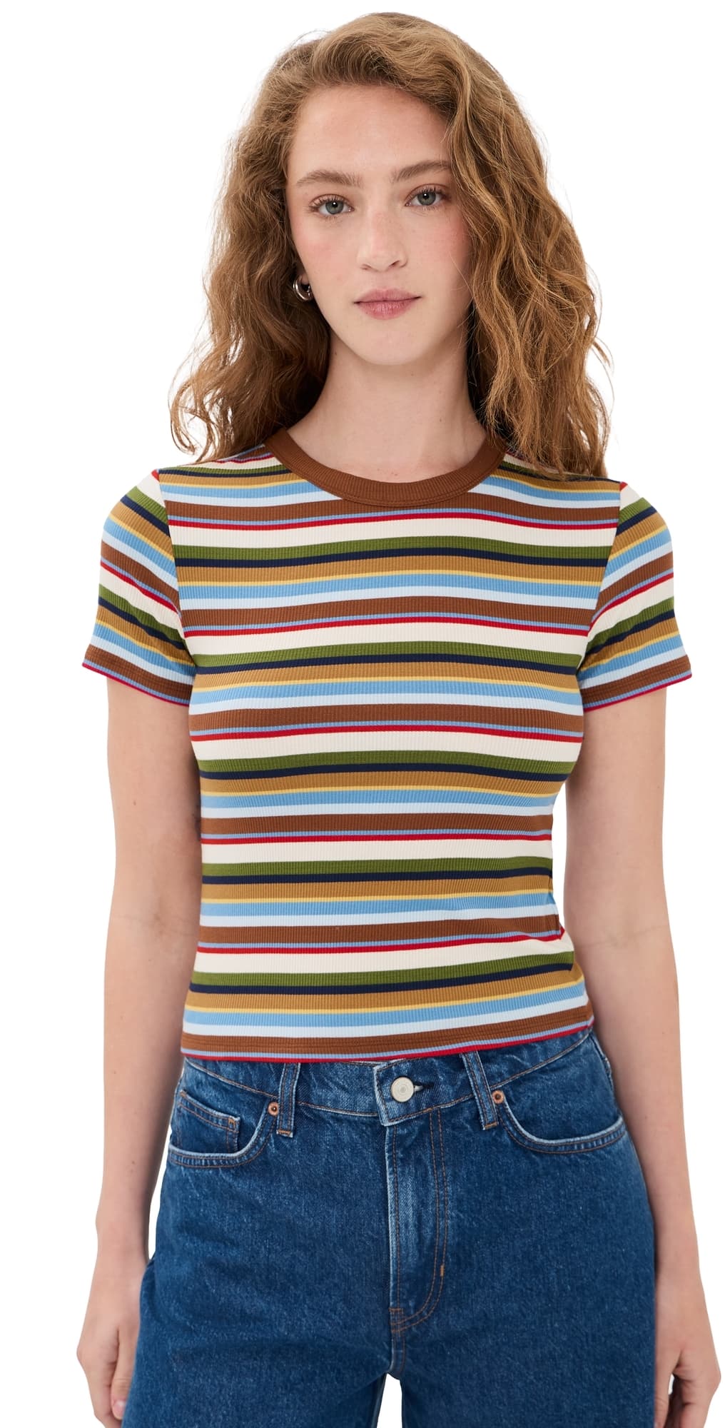 Joe's Jeans The Baby Tee Multi Variegated Stripe