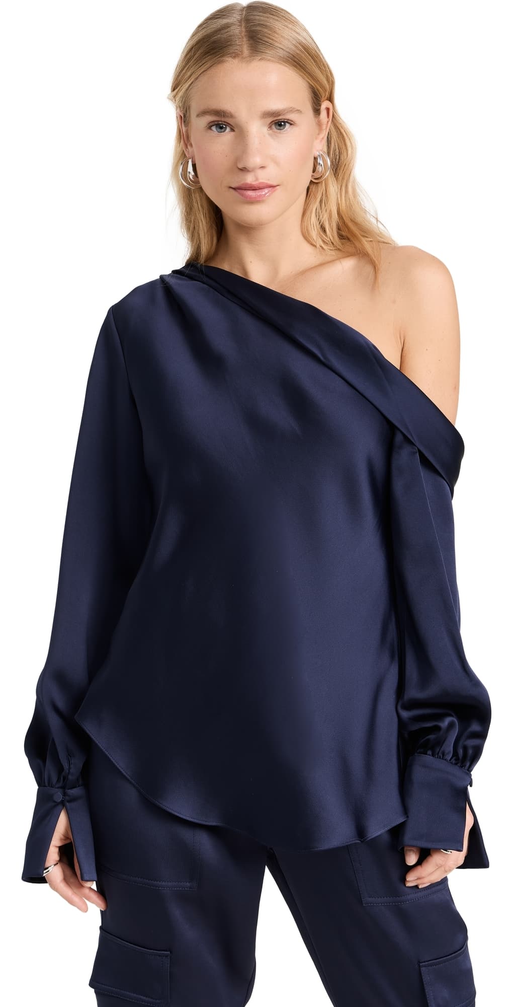 SIMKHAI Alice One Shoulder Top Midnight