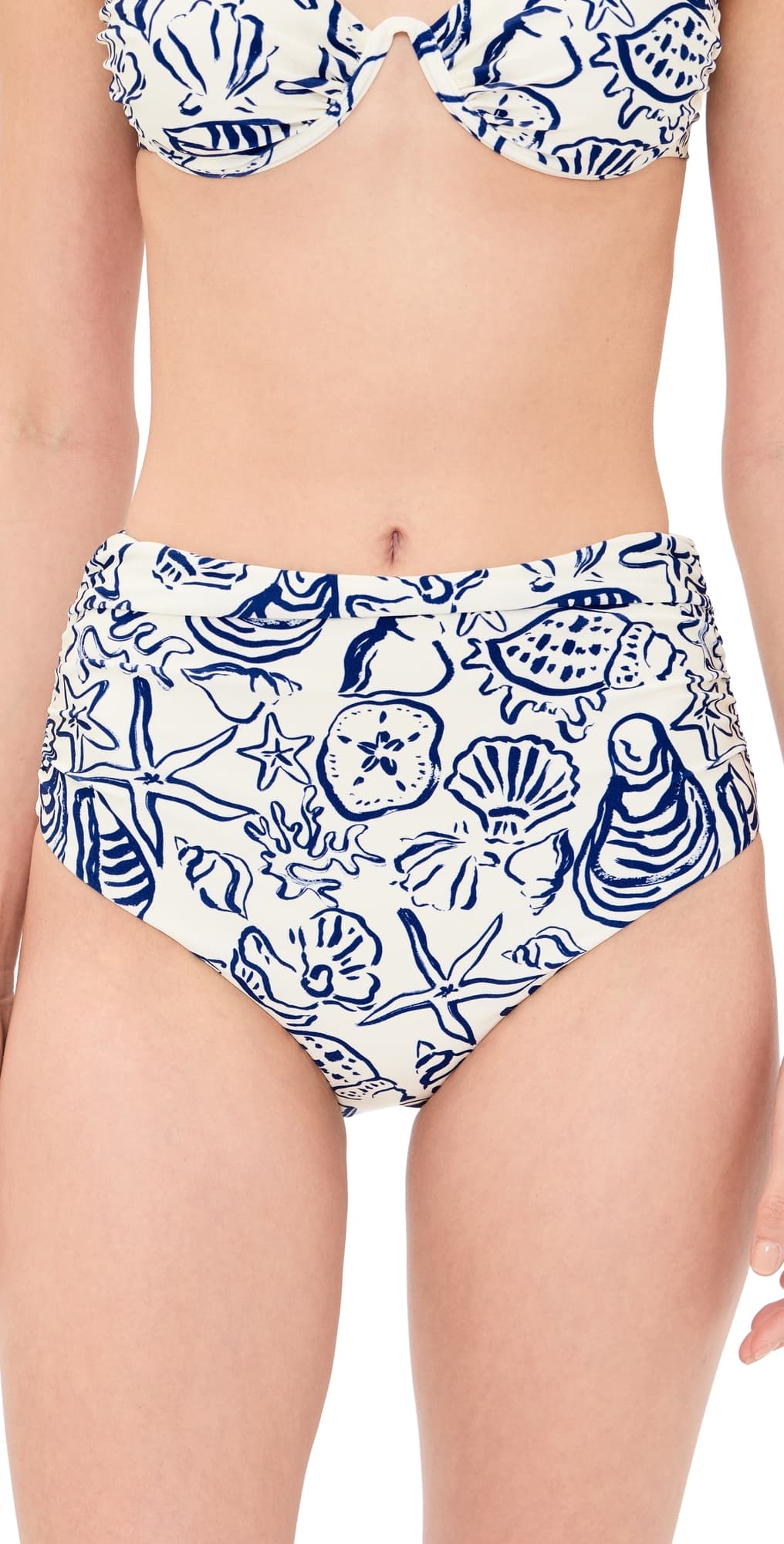 SIMKHAI Teya High Waisted Bikini Bottoms Blueberry Multi