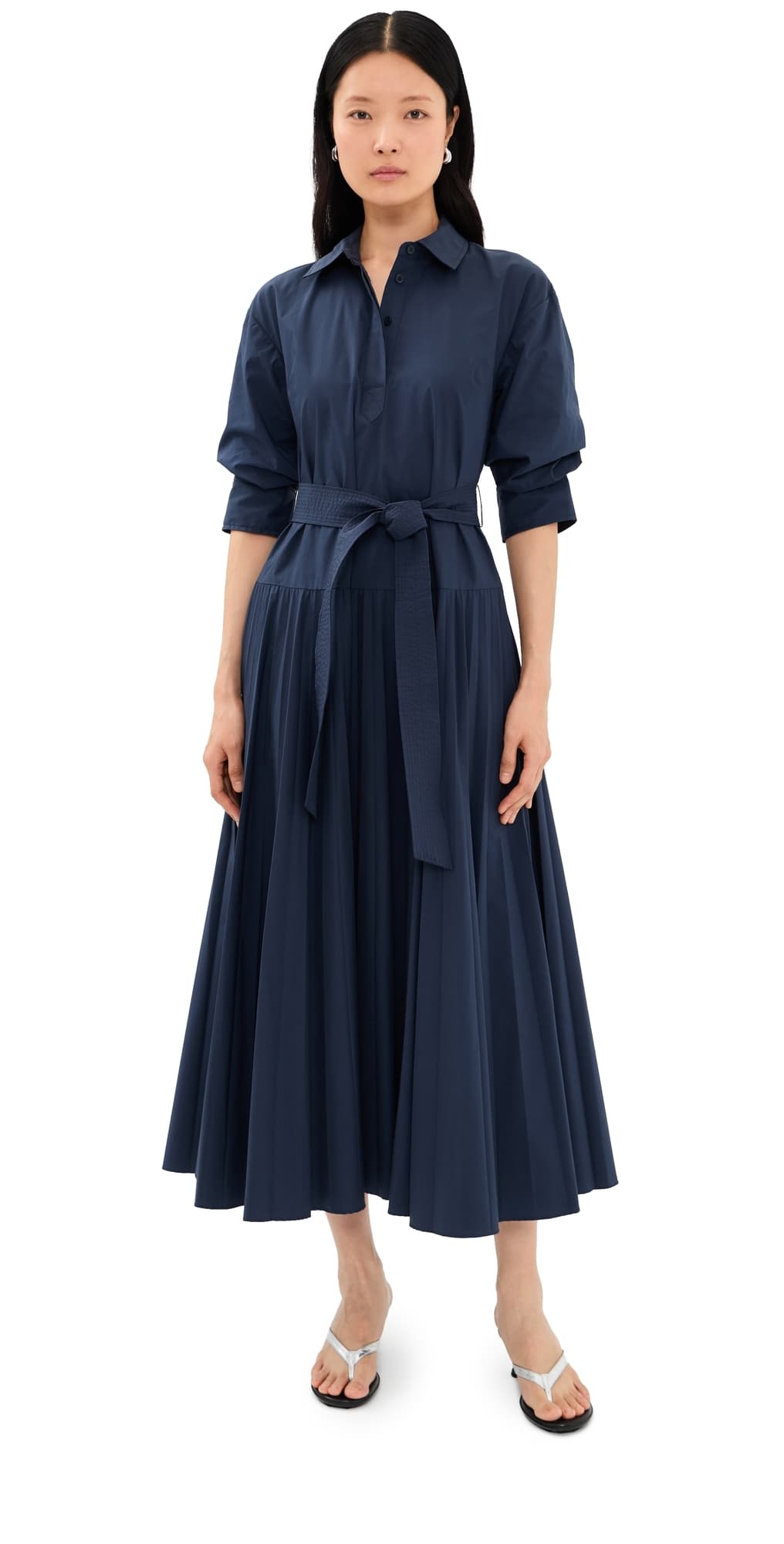 SIMKHAI Arlo Belted Maxi Dress Midnight