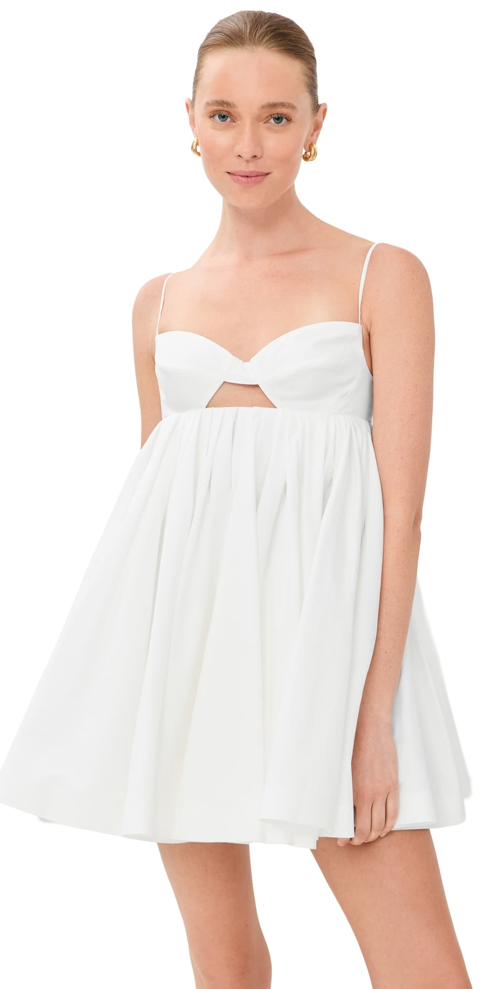 SIMKHAI Janie Cotton Mini Dress White