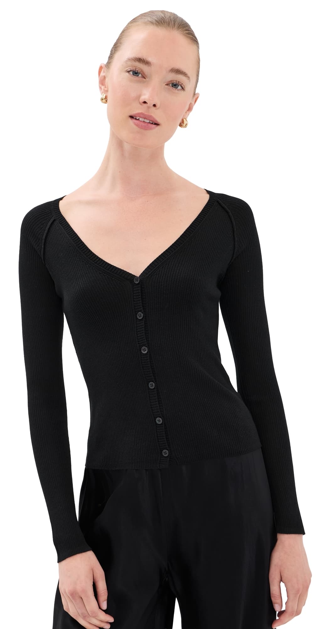 SIMKHAI Darlene Cardigan Black