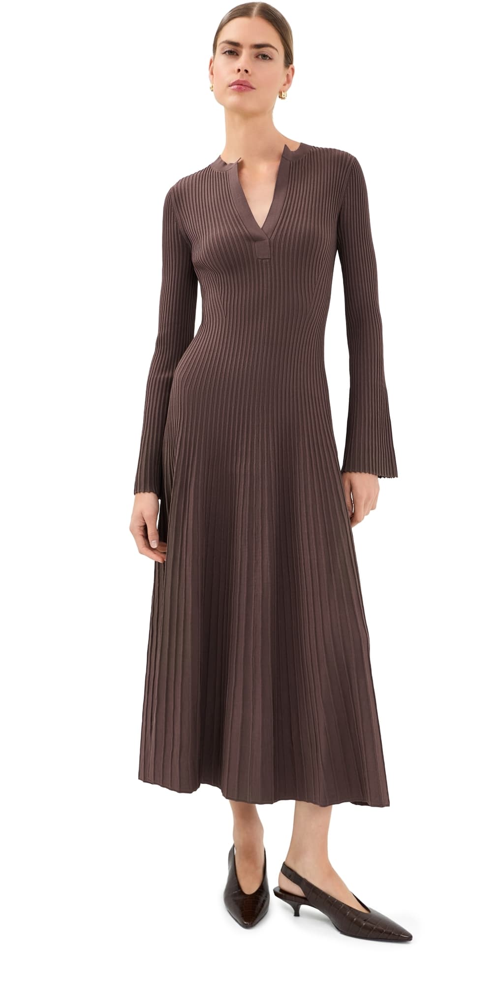 SIMKHAI Genna Dress Chocolate