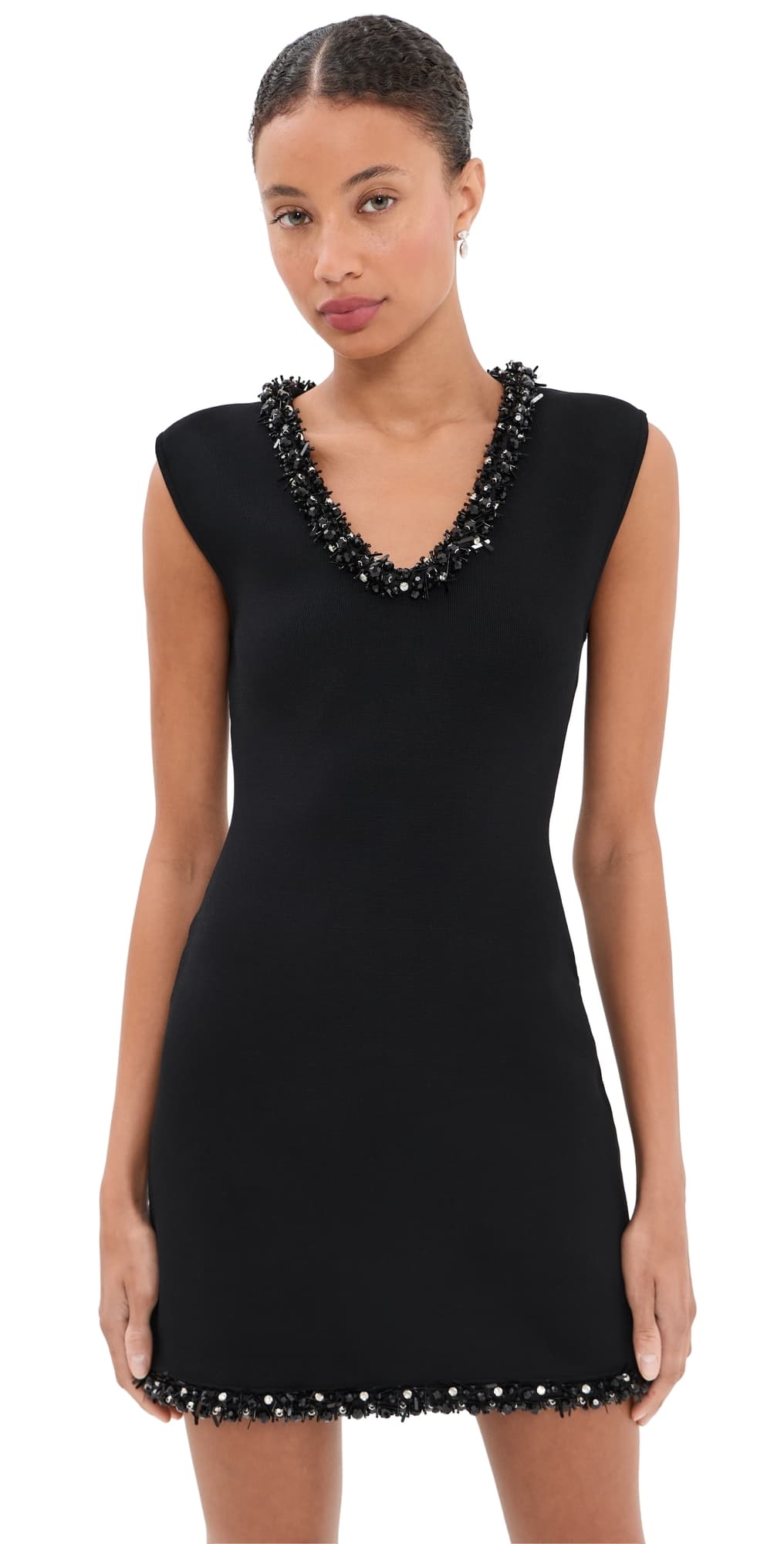 SIMKHAI Suki Mini Dress Black Gold