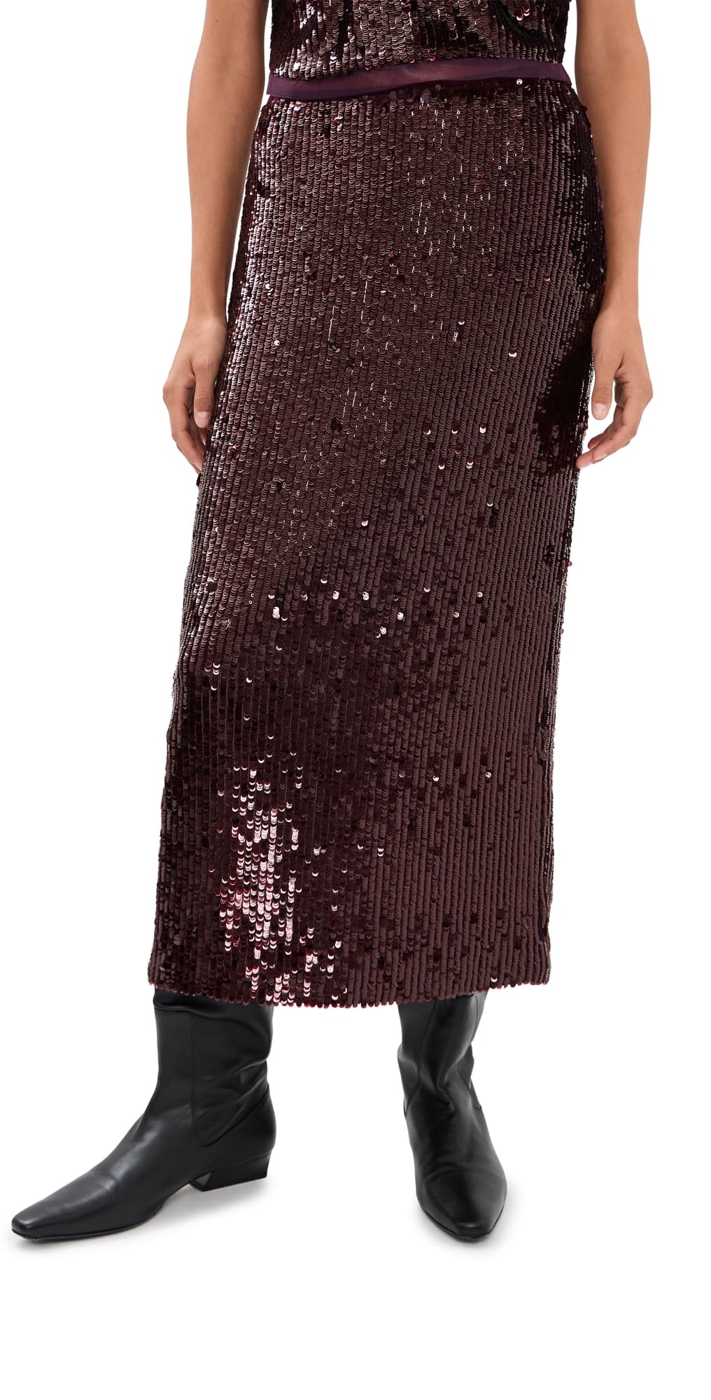 SIMKHAI Nikki Midi Skirt Fig