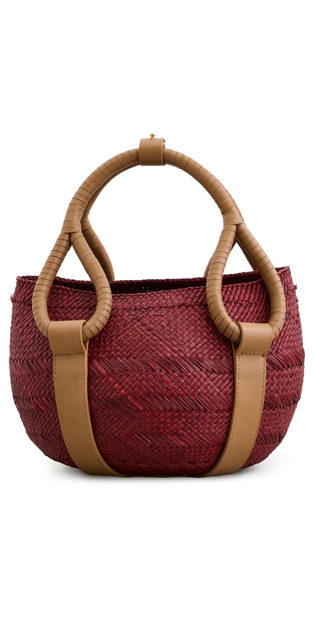Johanna Ortiz Ballad of The Frontier Mini Tote Bag Wine/Beige