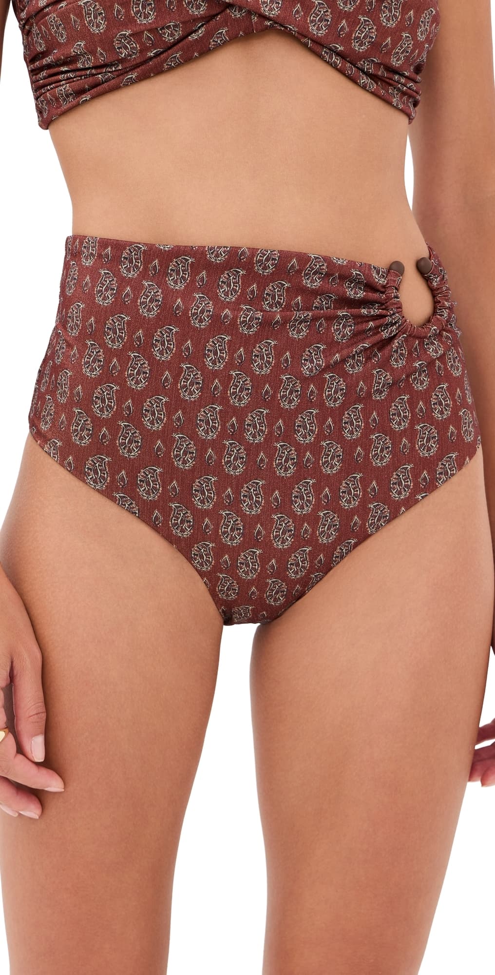 Johanna Ortiz Shimmering Taita Bikini Bottoms Light Ochre